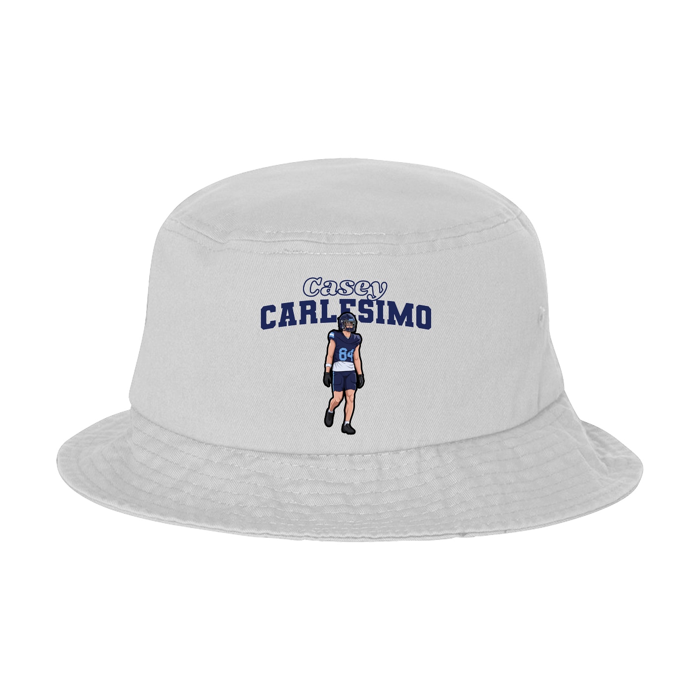 Bucket Cap — Name Arch in White