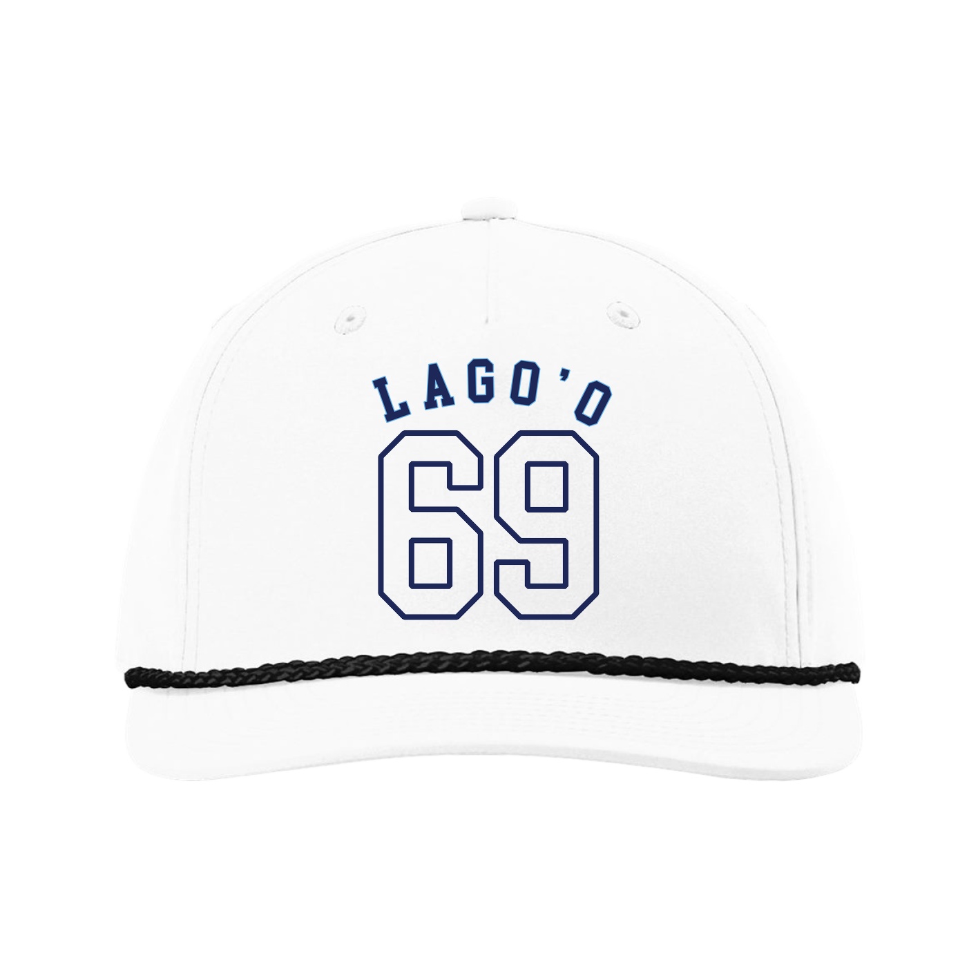 Five-Panel Classic Rope Cap — Shirsey Arch in White