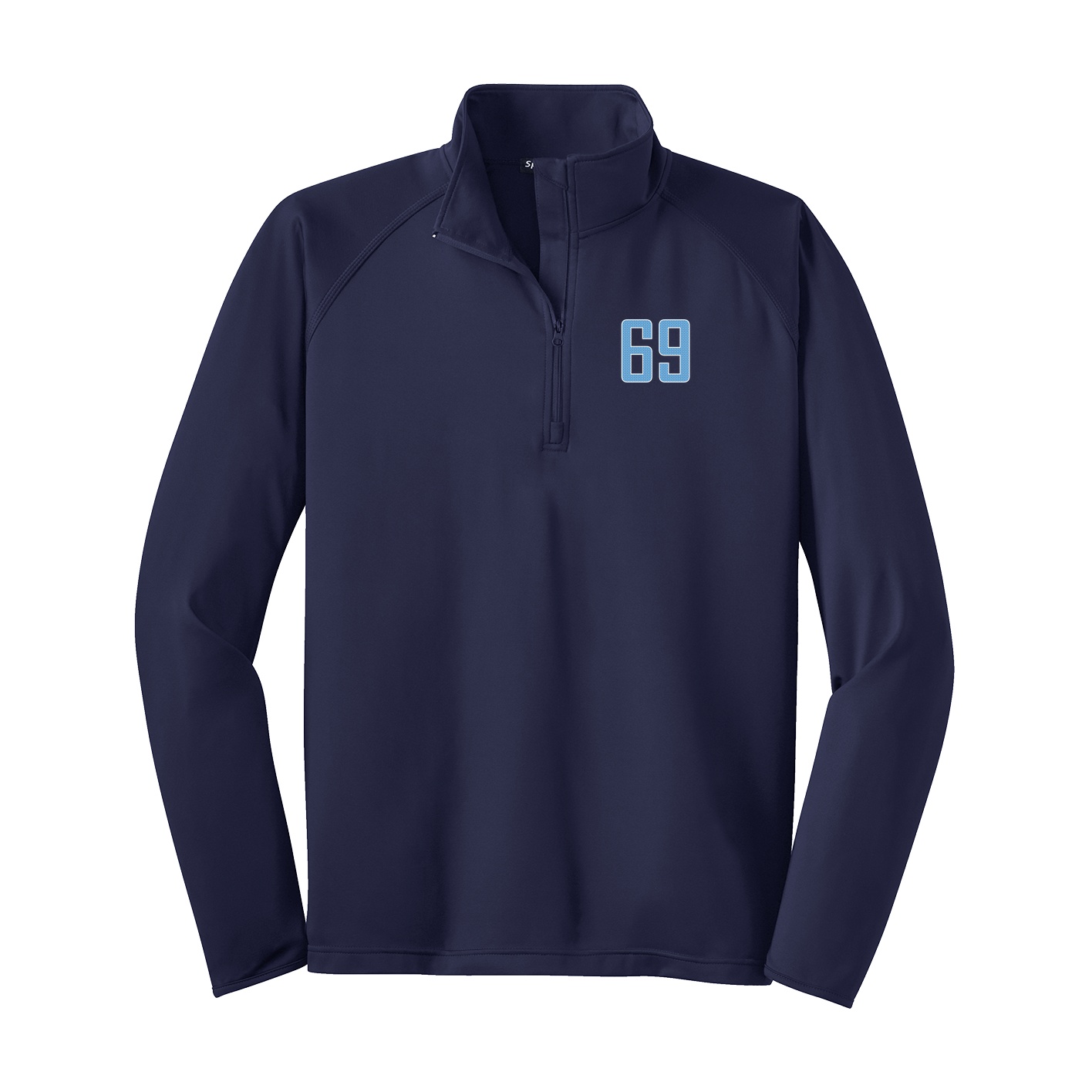 Q-Zip Pullover — Front Shirsy in Navy