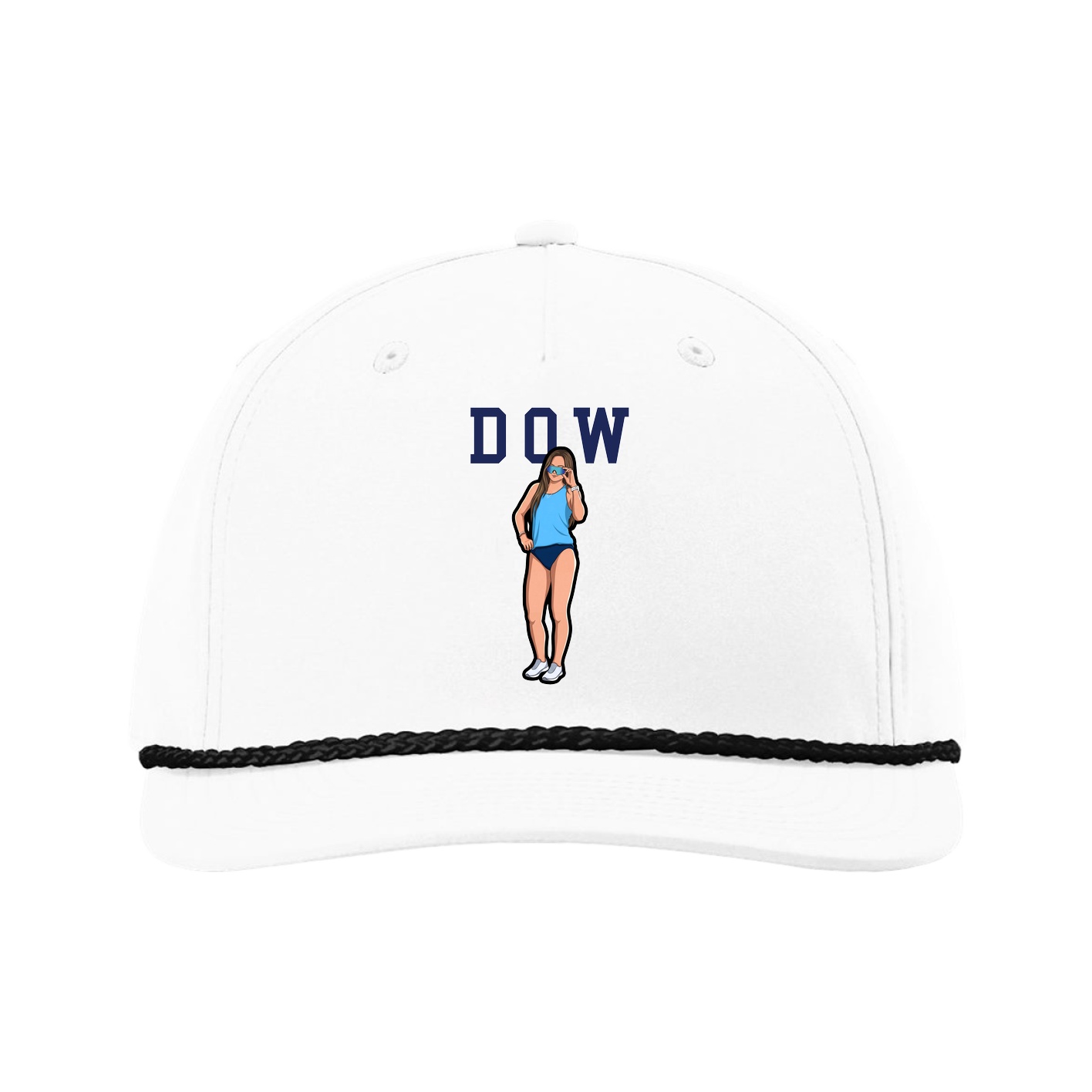 Five-Panel Classic Rope Cap — Shirsey in White