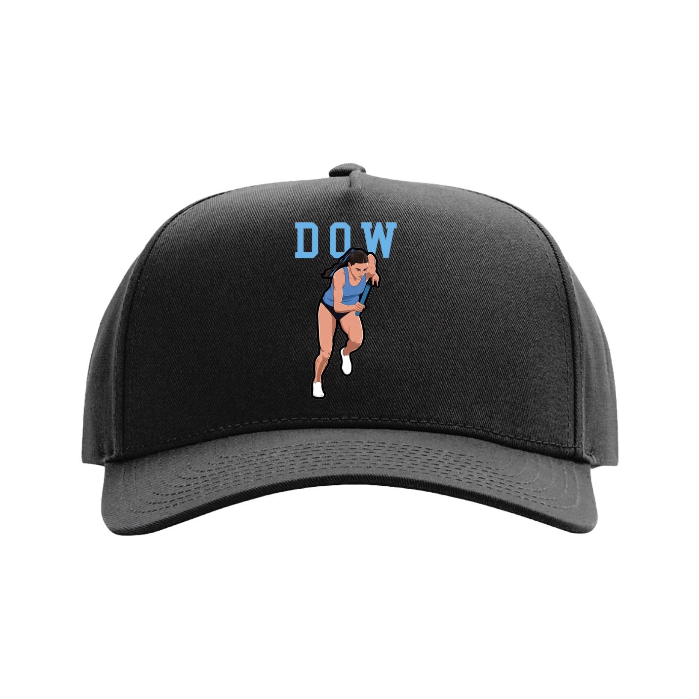 Full Fabric Five-Panel Champ Cap — Shirsey in Black