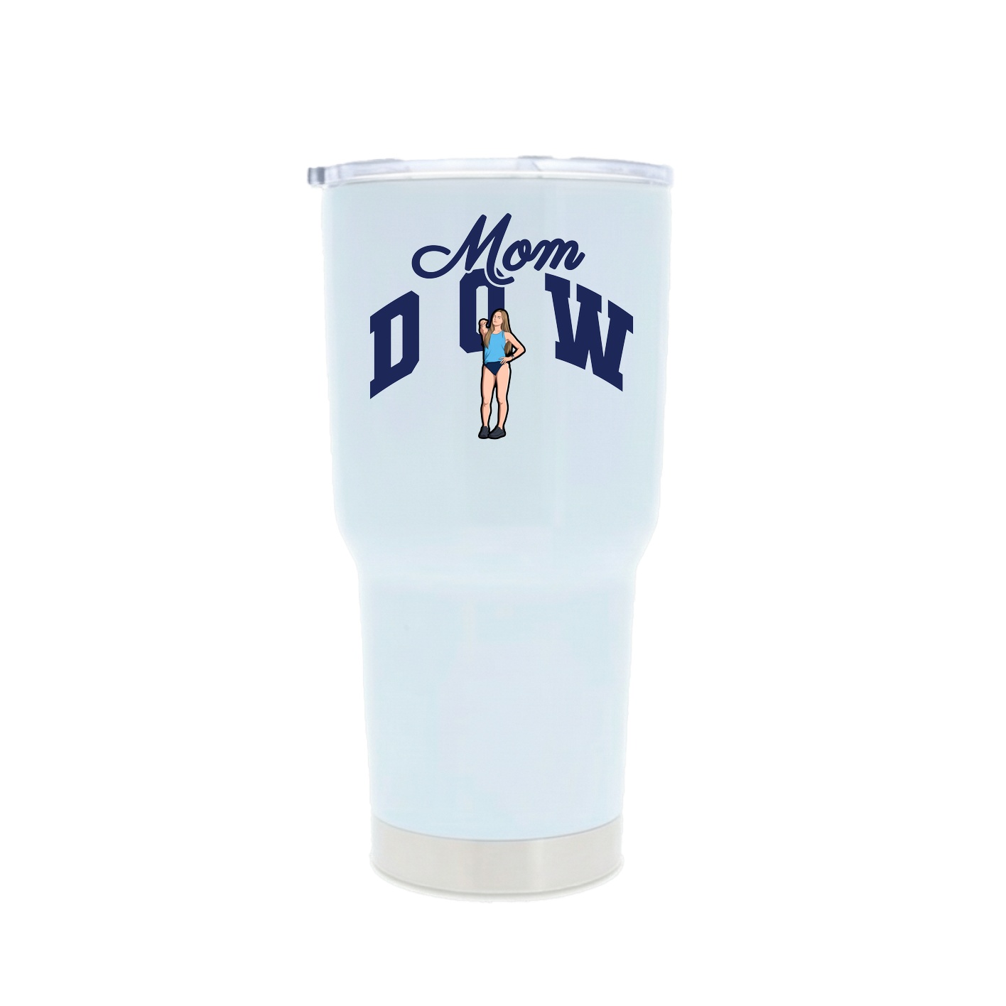 30oz Stainless Steel Tumbler — Mothers Day Arch in White