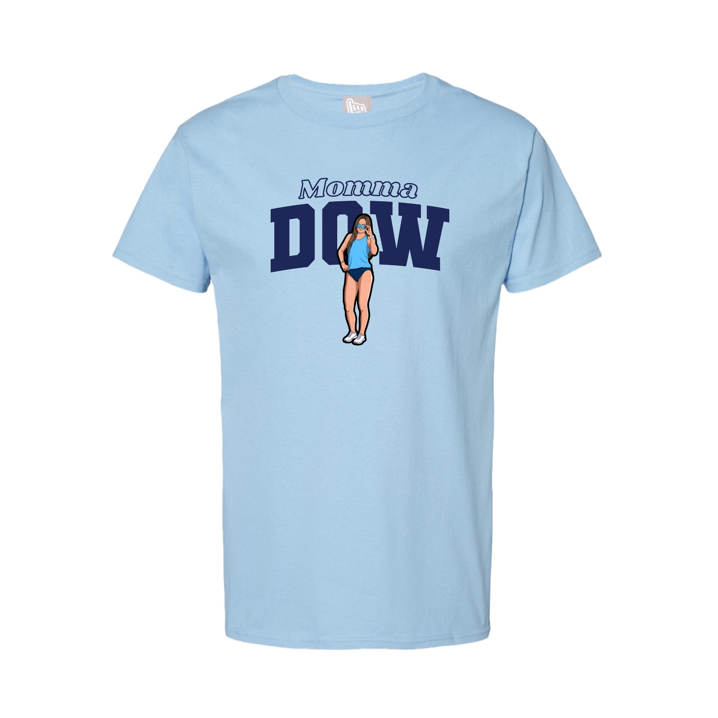 Youth Tee — Mothers Day Block in Light Blue