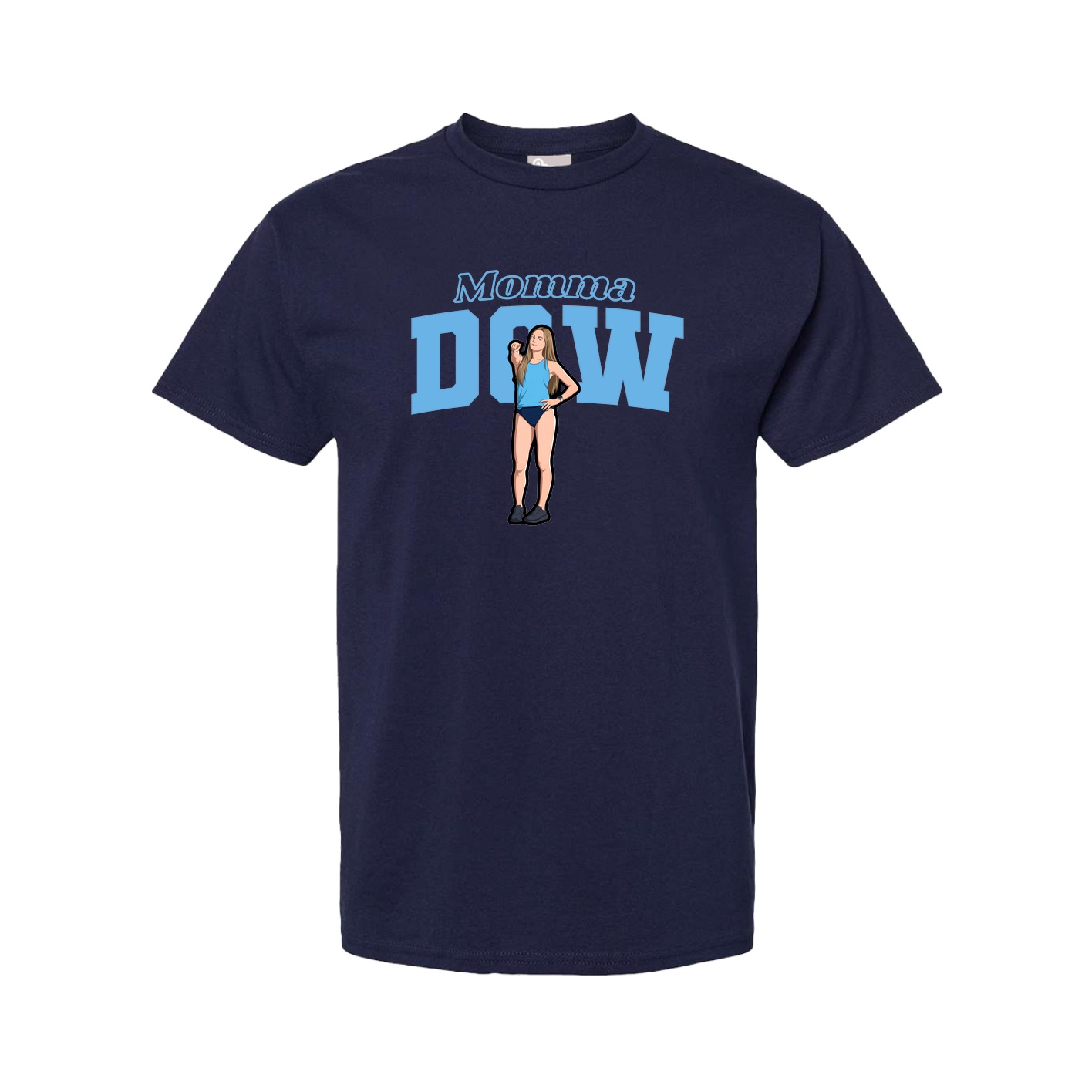 Youth Tee — Mothers Day Block in Navy