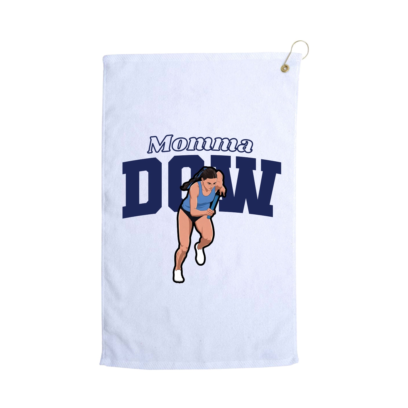 Golf Towel — Mothers Day Block in White