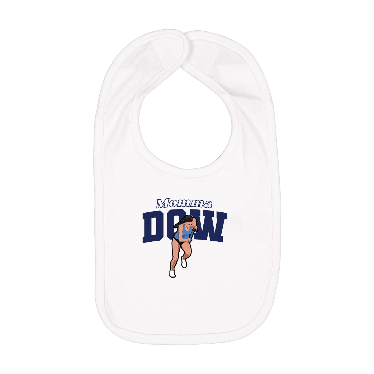 Infant Bib — Mothers Day Block in White