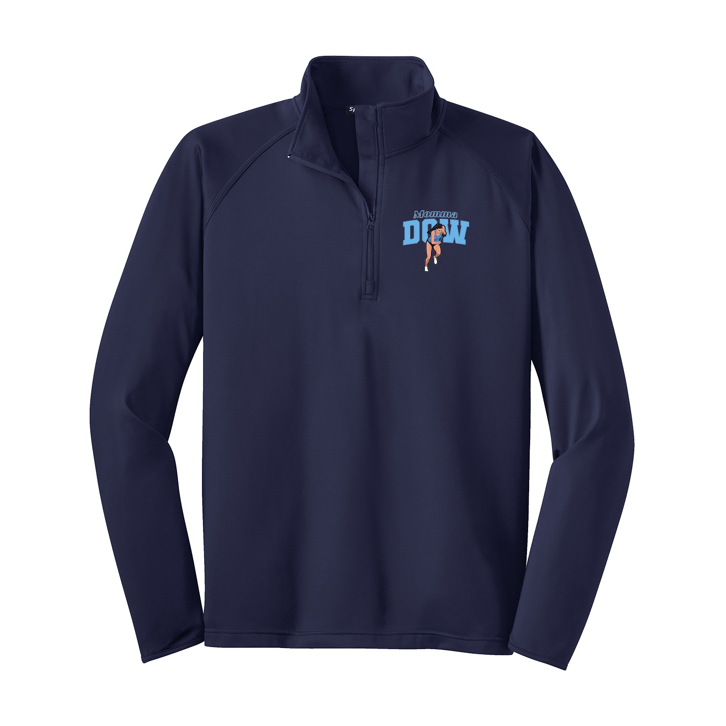 Q-Zip Pullover — Mothers Day Block in Navy
