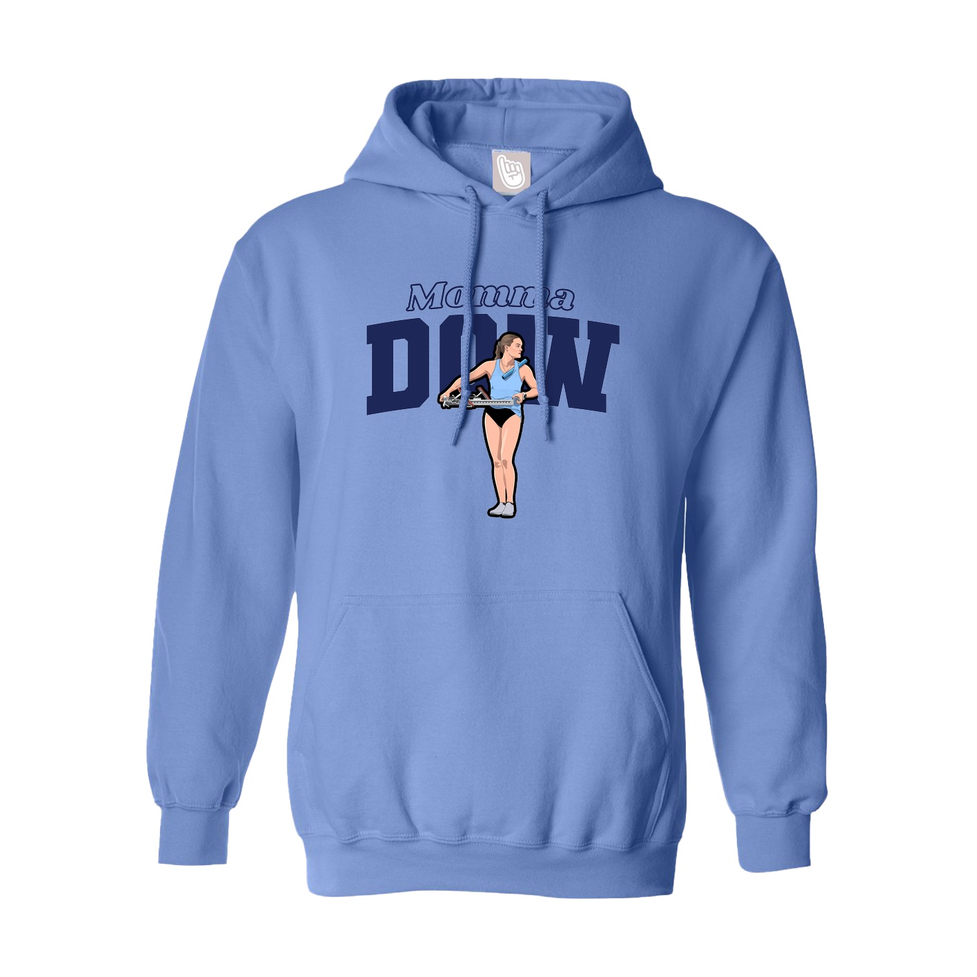 Hoodie — Mothers Day Block in Powder Blue