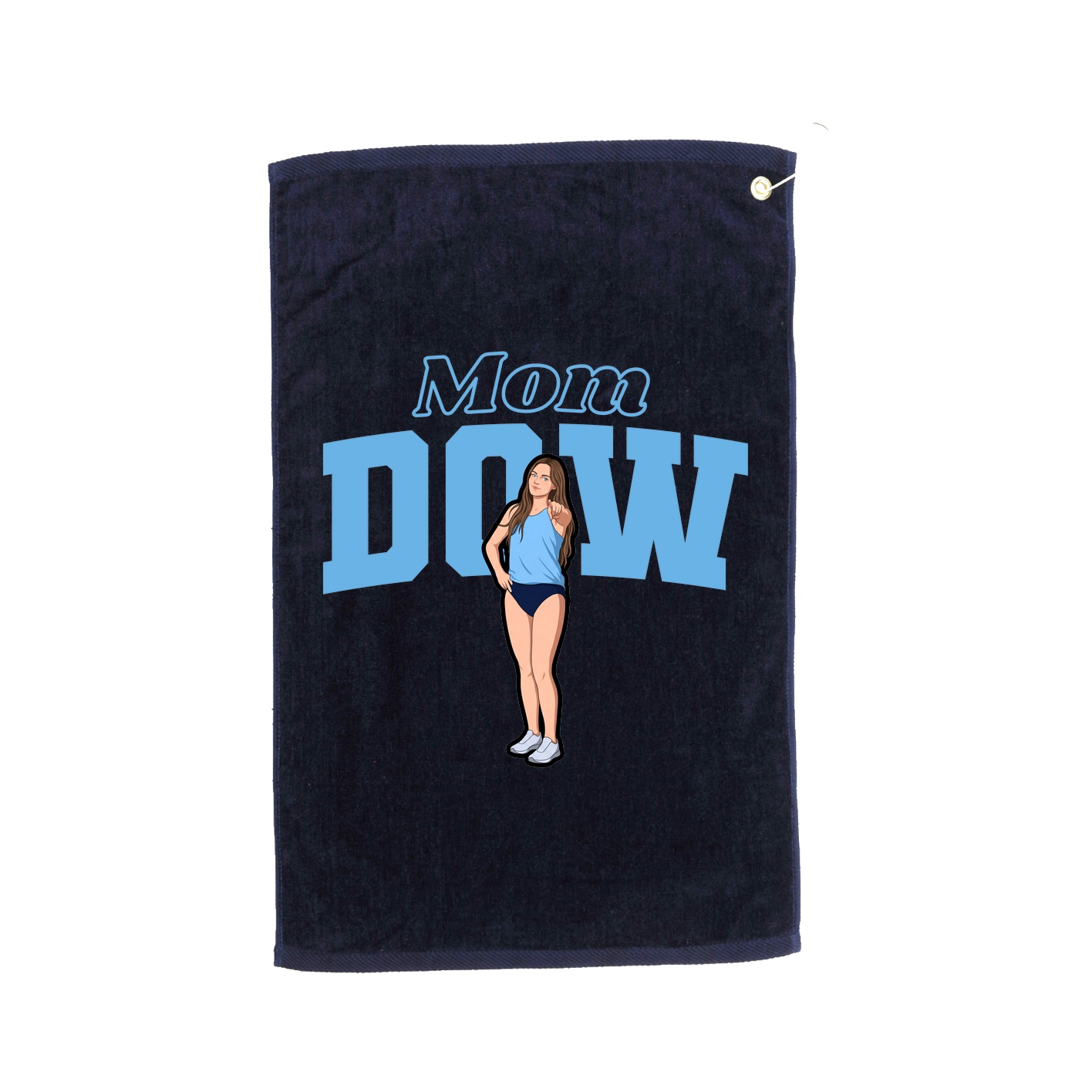 Golf Towel — Mothers Day Block in Navy
