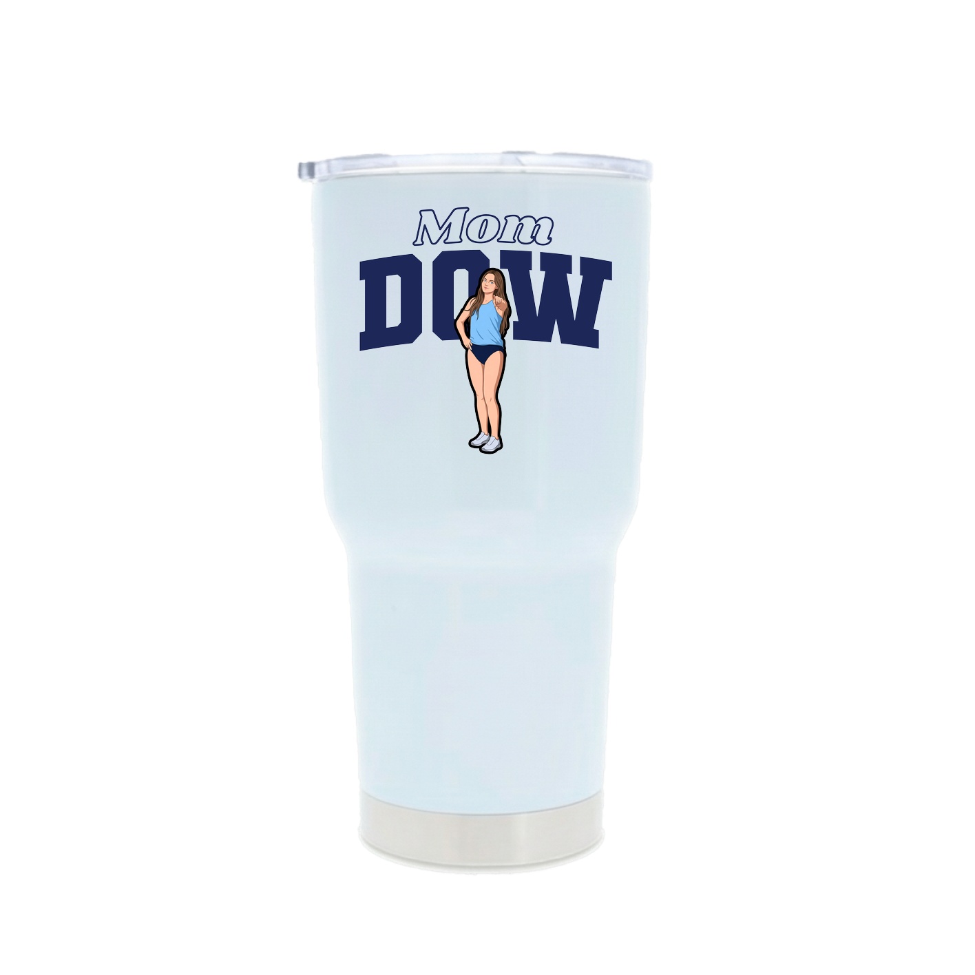 30oz Stainless Steel Tumbler — Mothers Day Block in White