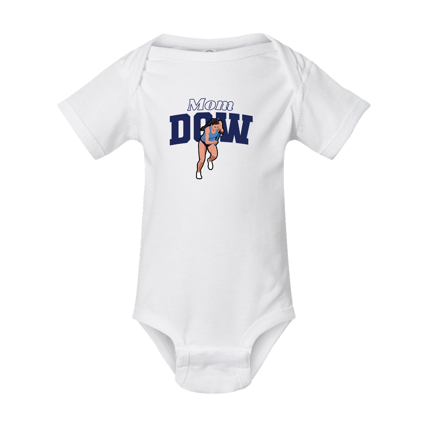 Baby Onesie — Mothers Day Block in White