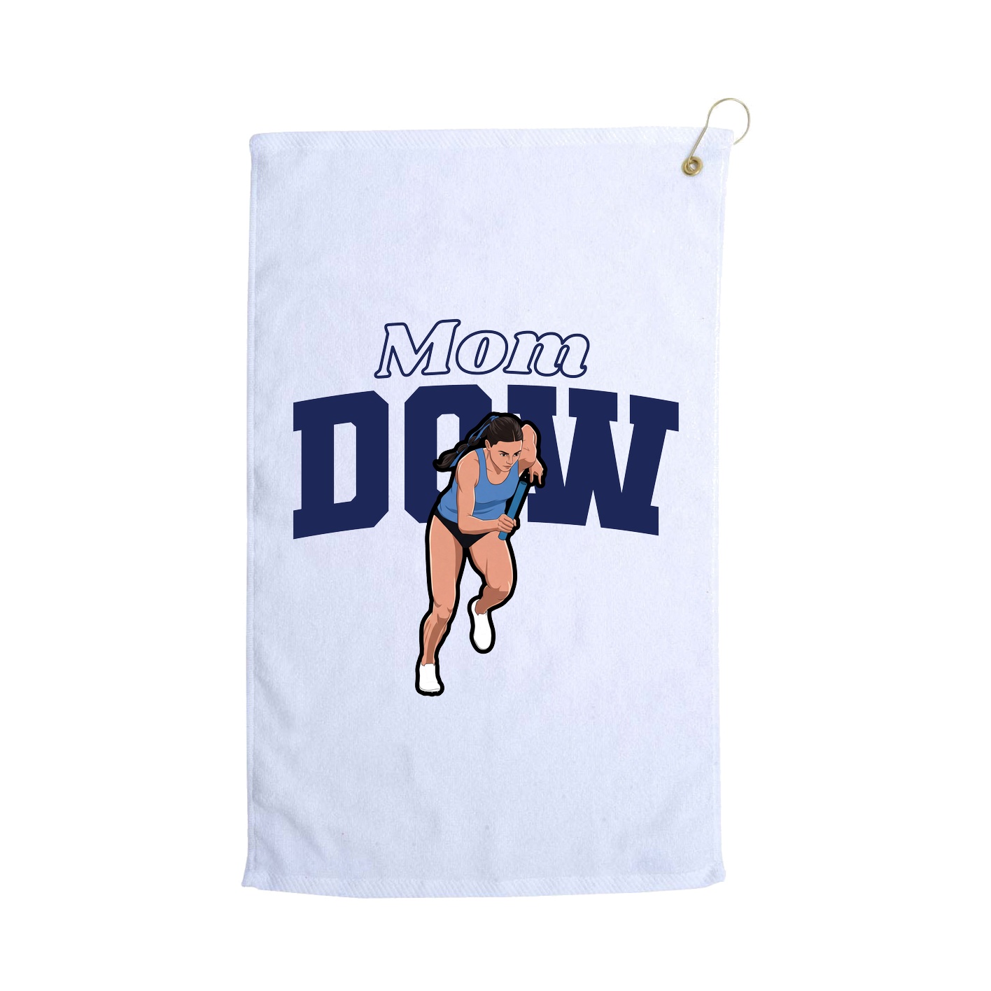 Golf Towel — Mothers Day Block in White