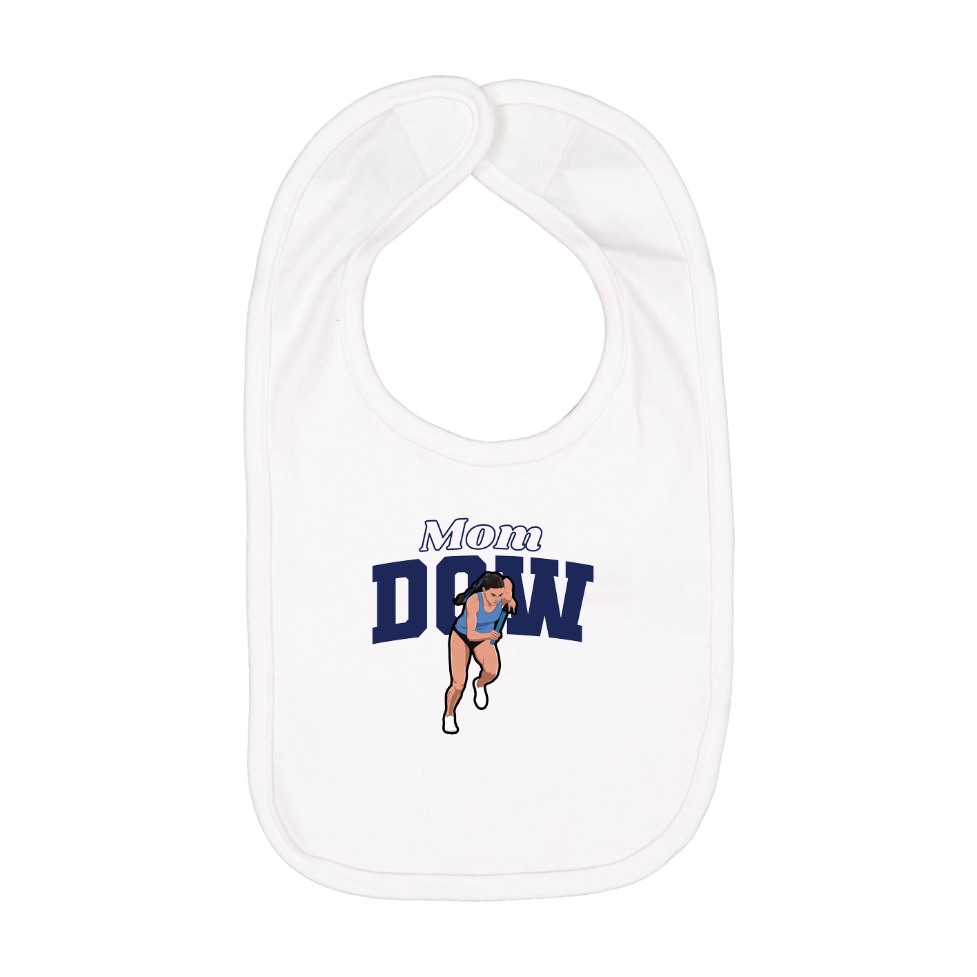 Infant Bib — Mothers Day Block in White