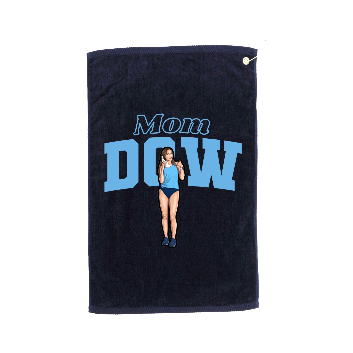 Golf Towel — Mothers Day Block in Navy