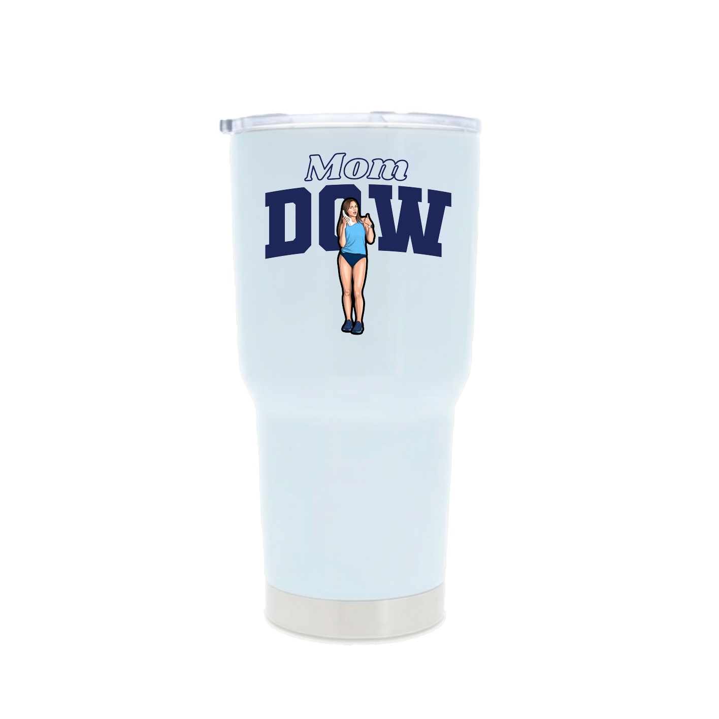 30oz Stainless Steel Tumbler — Mothers Day Block in White