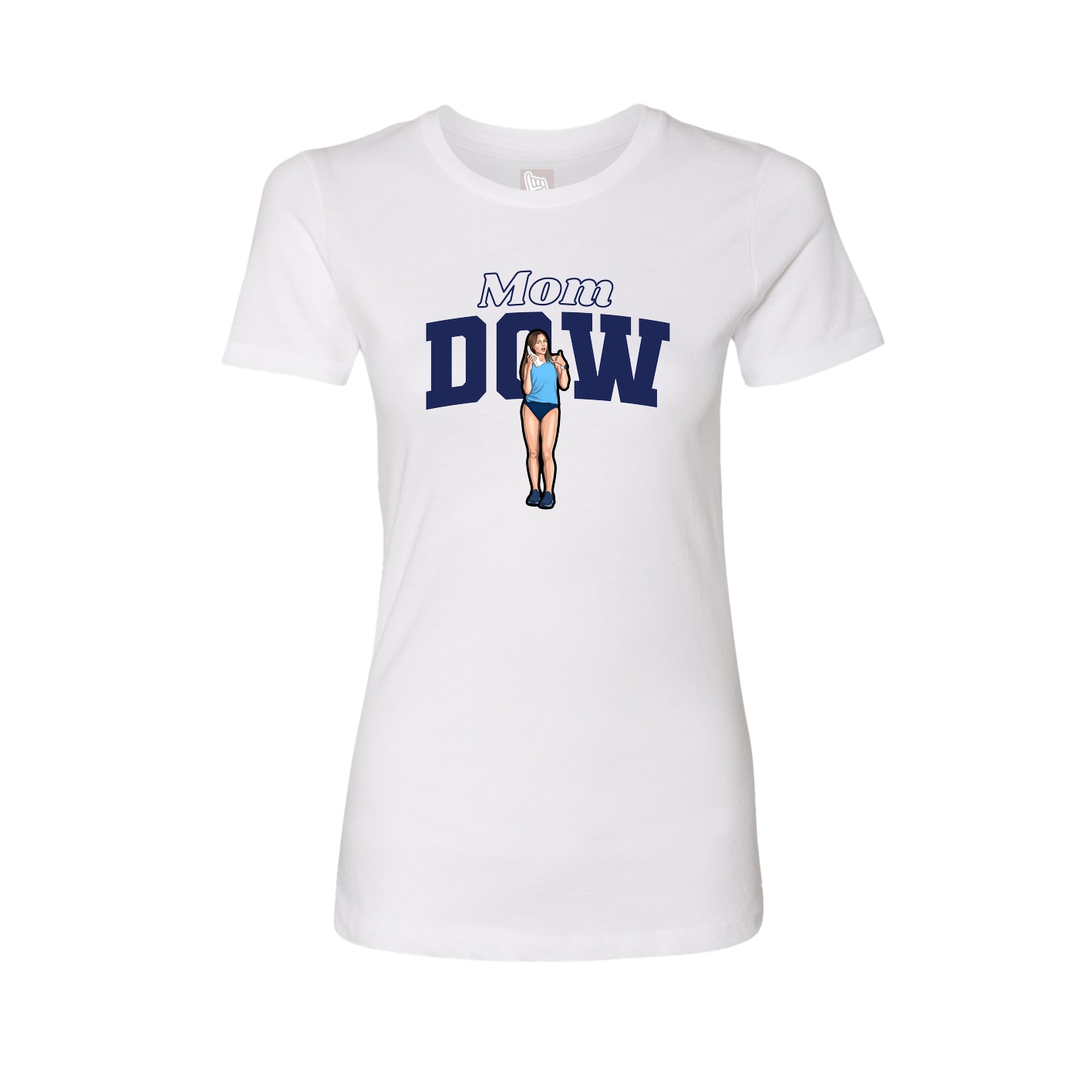 Womens Tee — Mothers Day Block in White