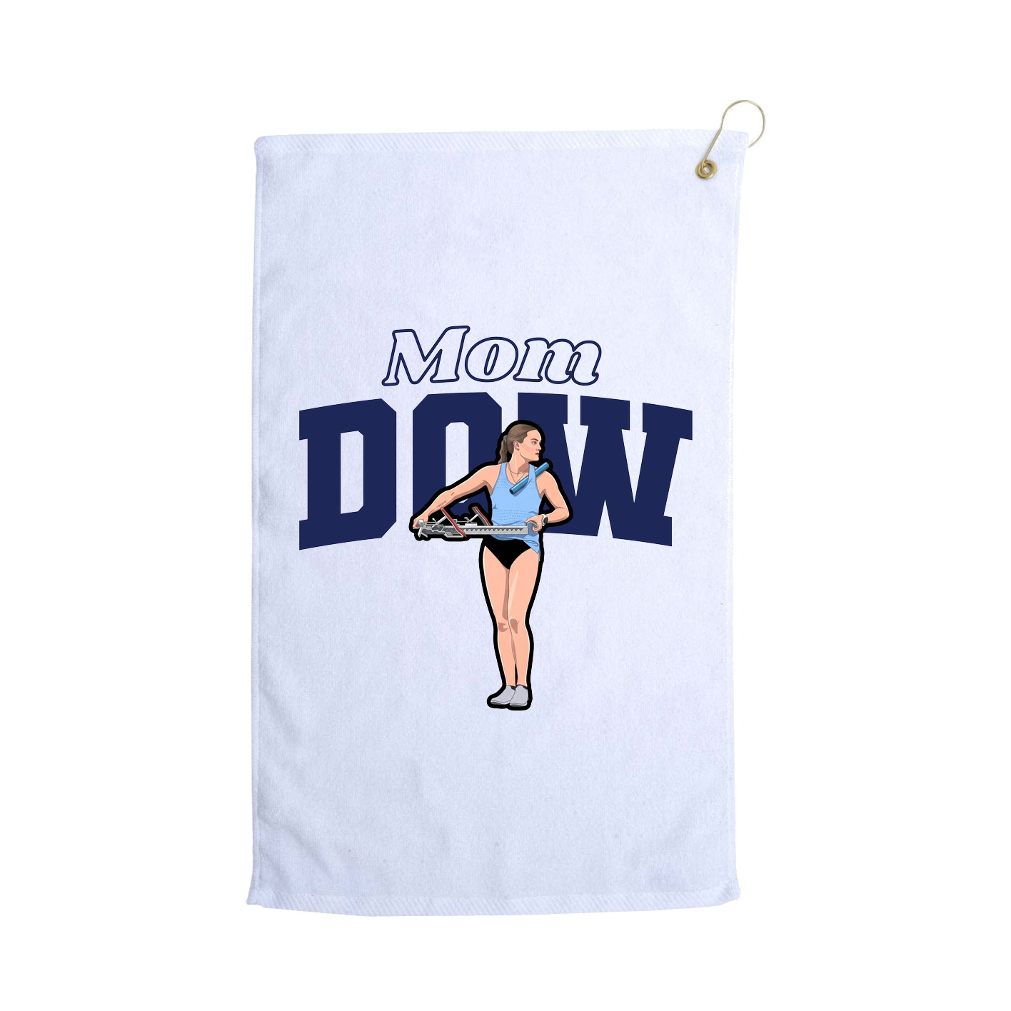 Golf Towel — Mothers Day Block in White