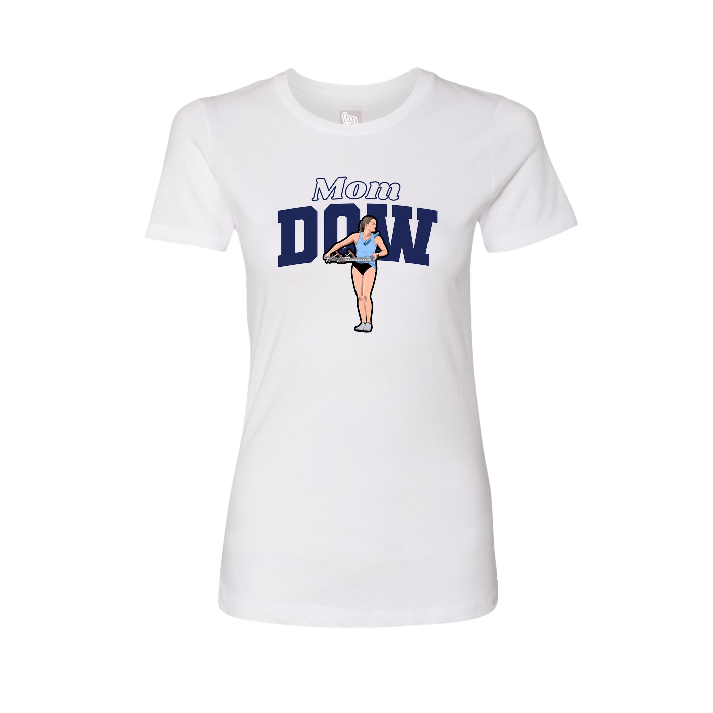 Womens Tee — Mothers Day Block in White