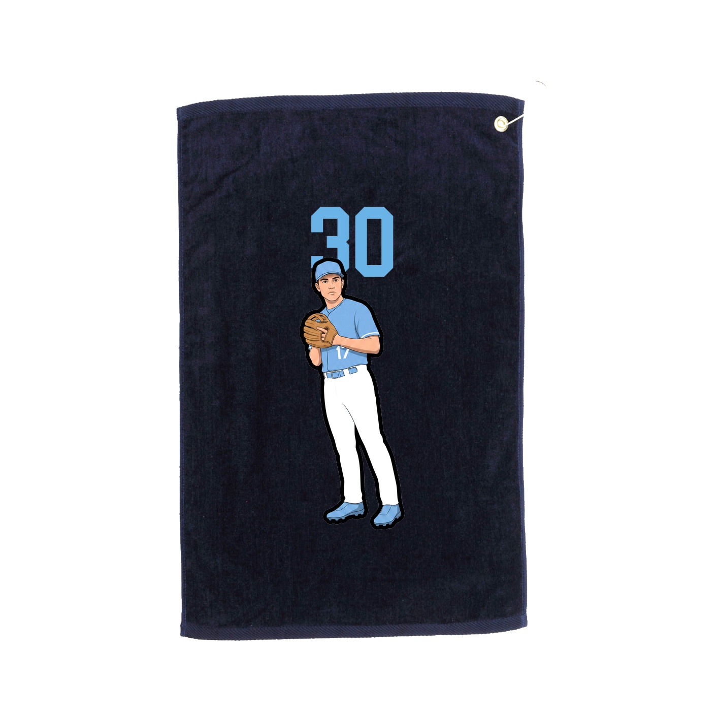 Golf Towel — Number Top in Navy