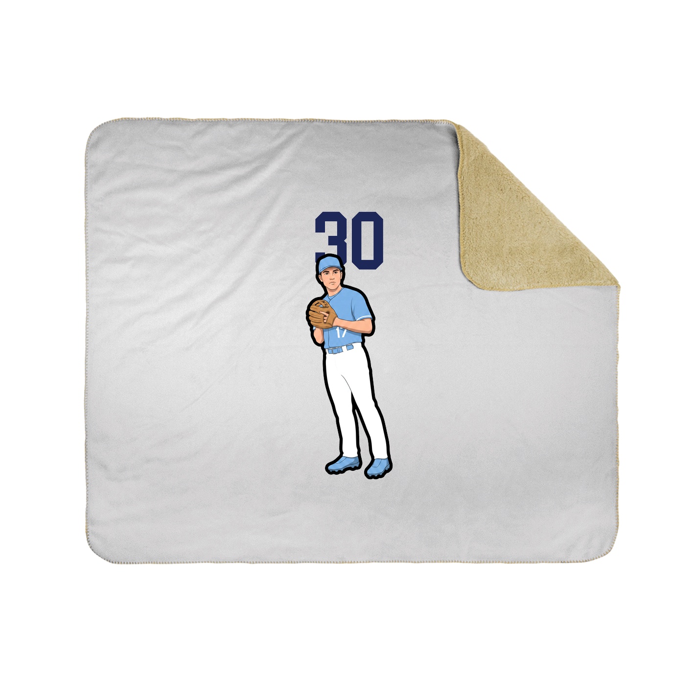 Throw Blanket — Number Top in White