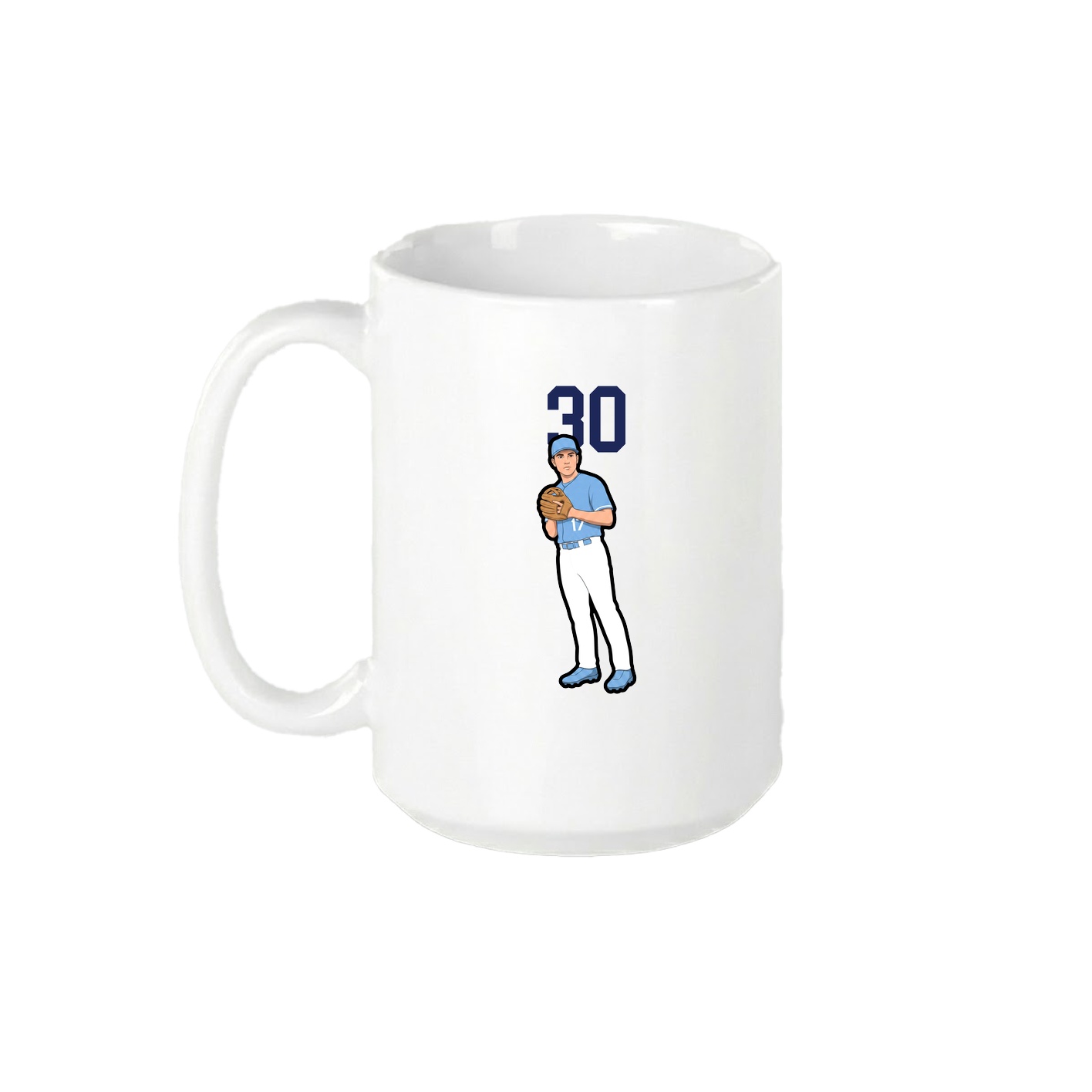 15oz Coffee Mug — Number Top in White