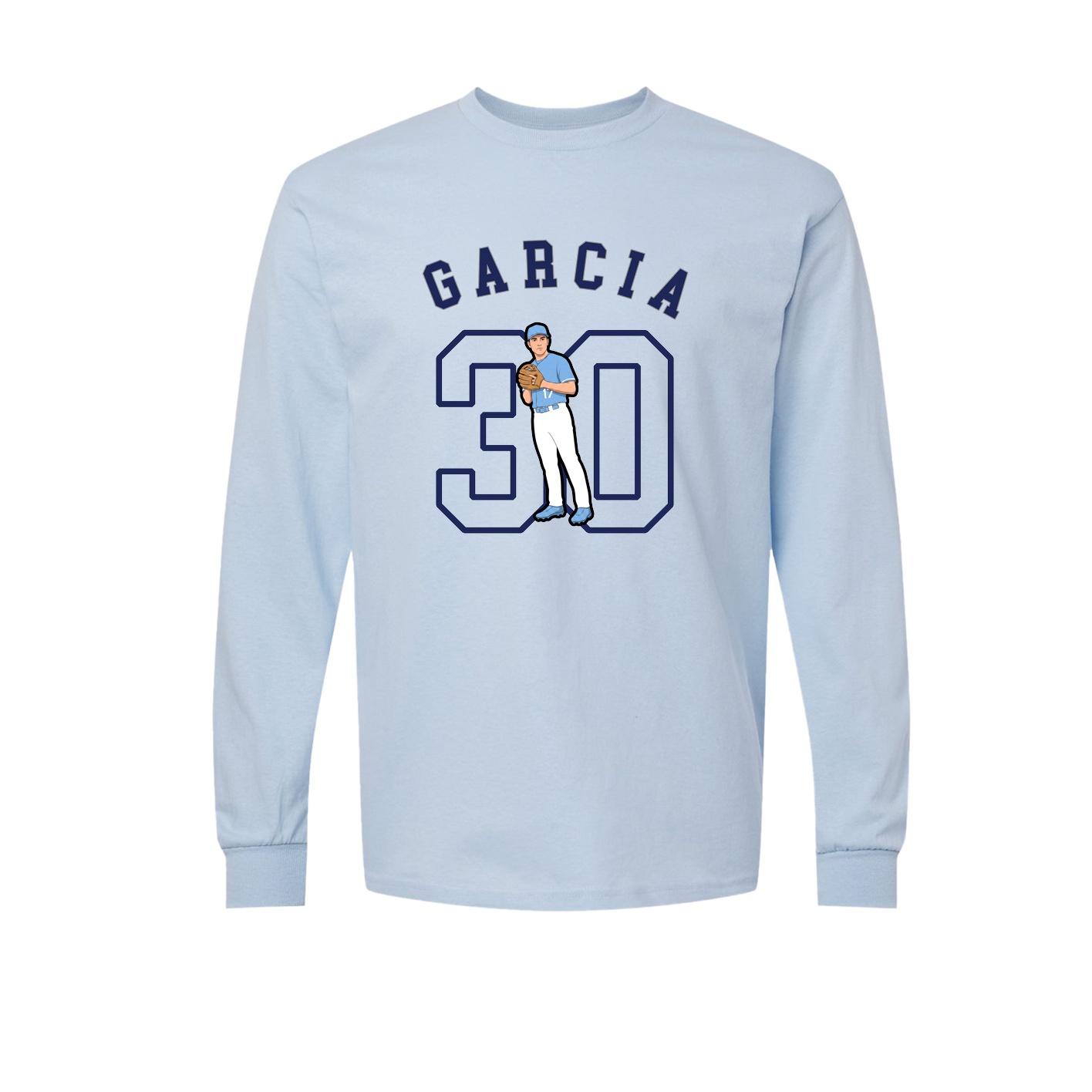 Long Sleeve Tee — Shirsey Arch in Light Blue