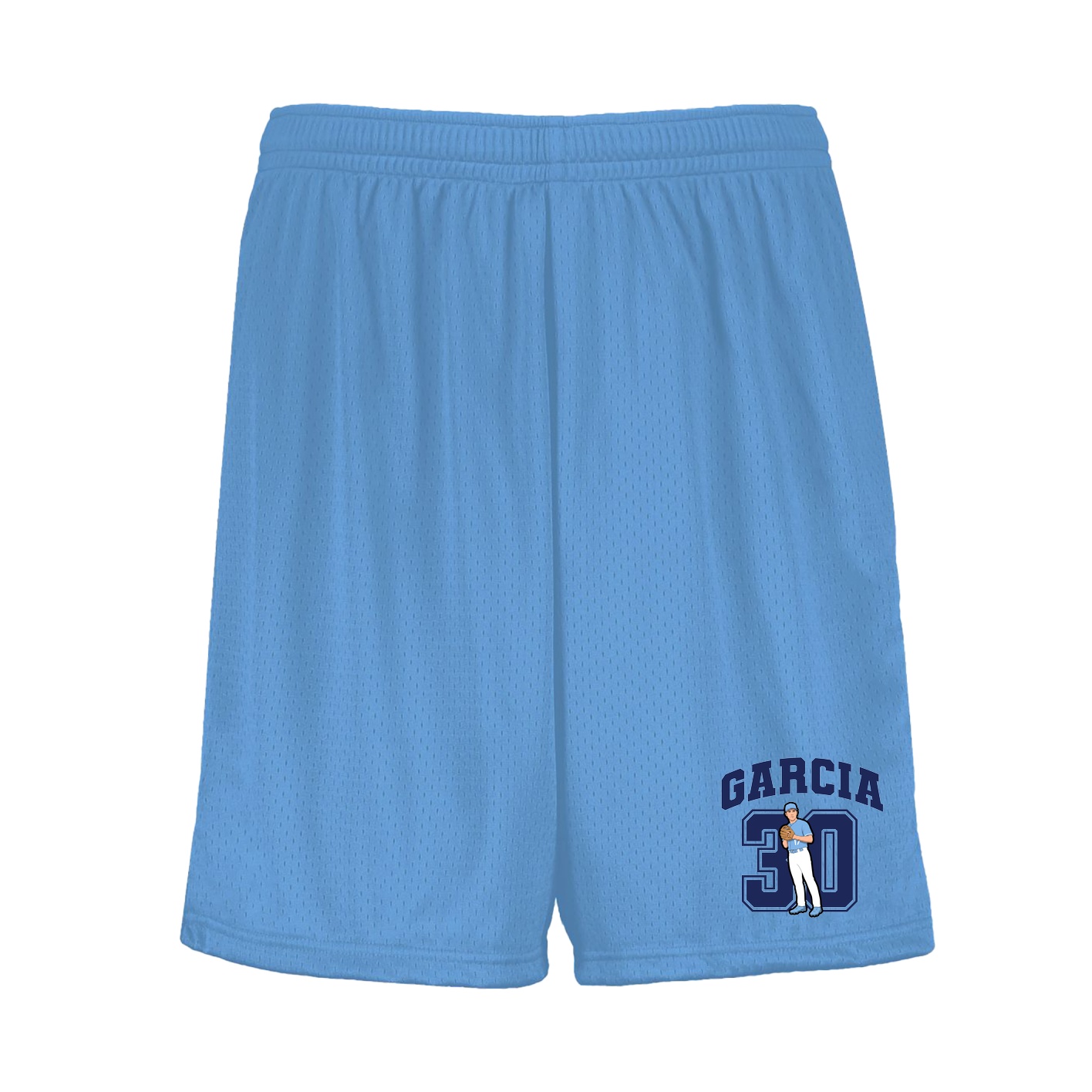 Shorts — Number in Light Blue