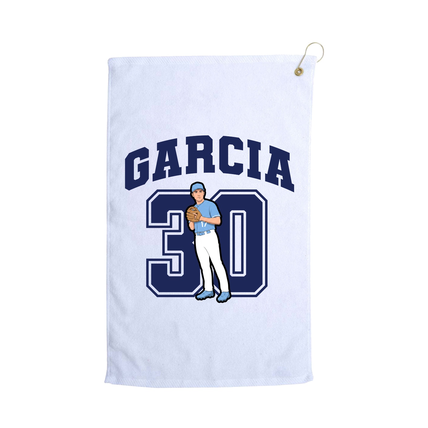 Golf Towel — Number in White