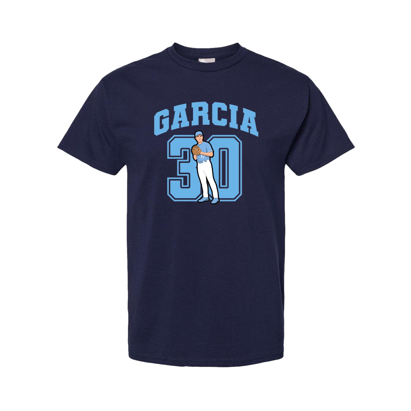 Youth Tee — Number in Navy