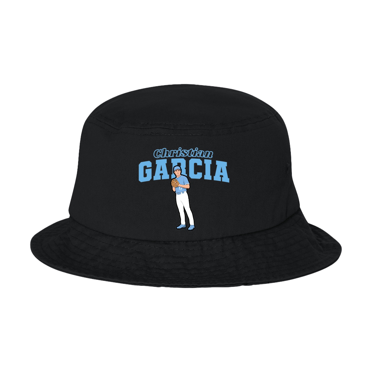 Bucket Cap — Name Arch in Black