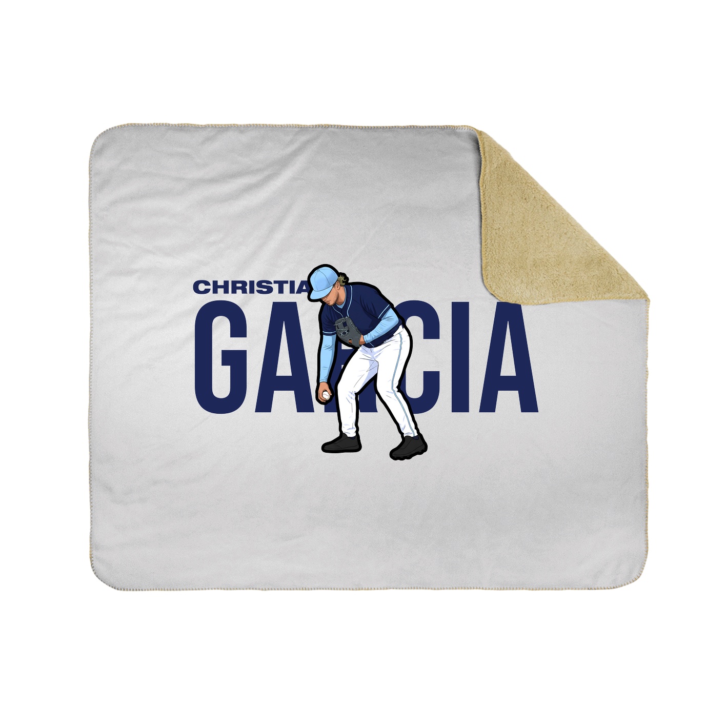 Throw Blanket — Player Name in White