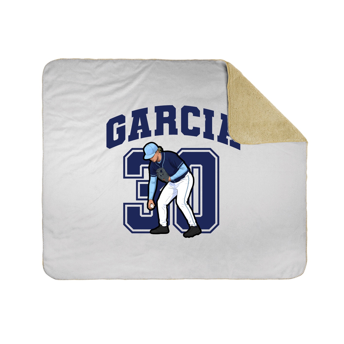 Throw Blanket — Number in White