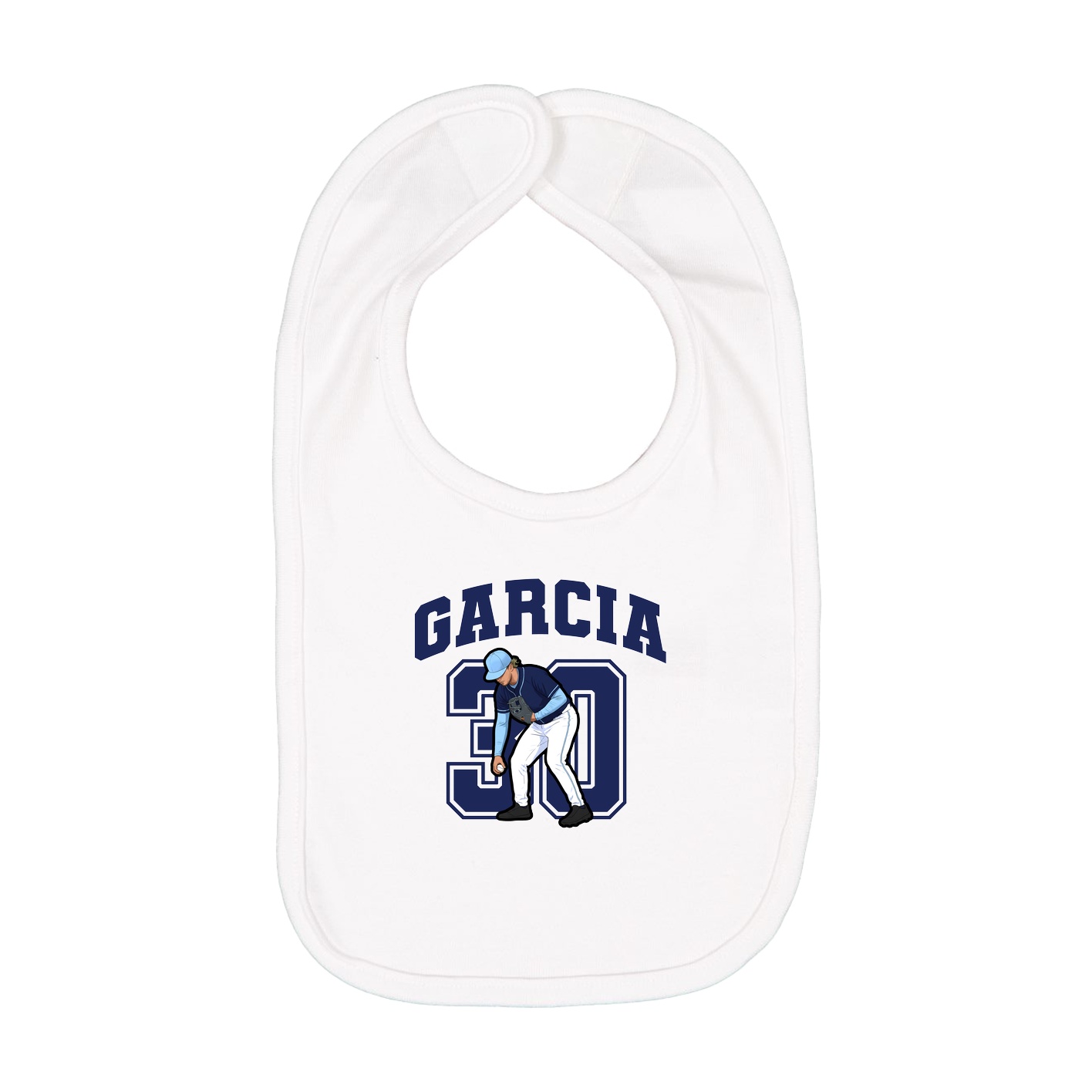 Infant Bib — Number in White