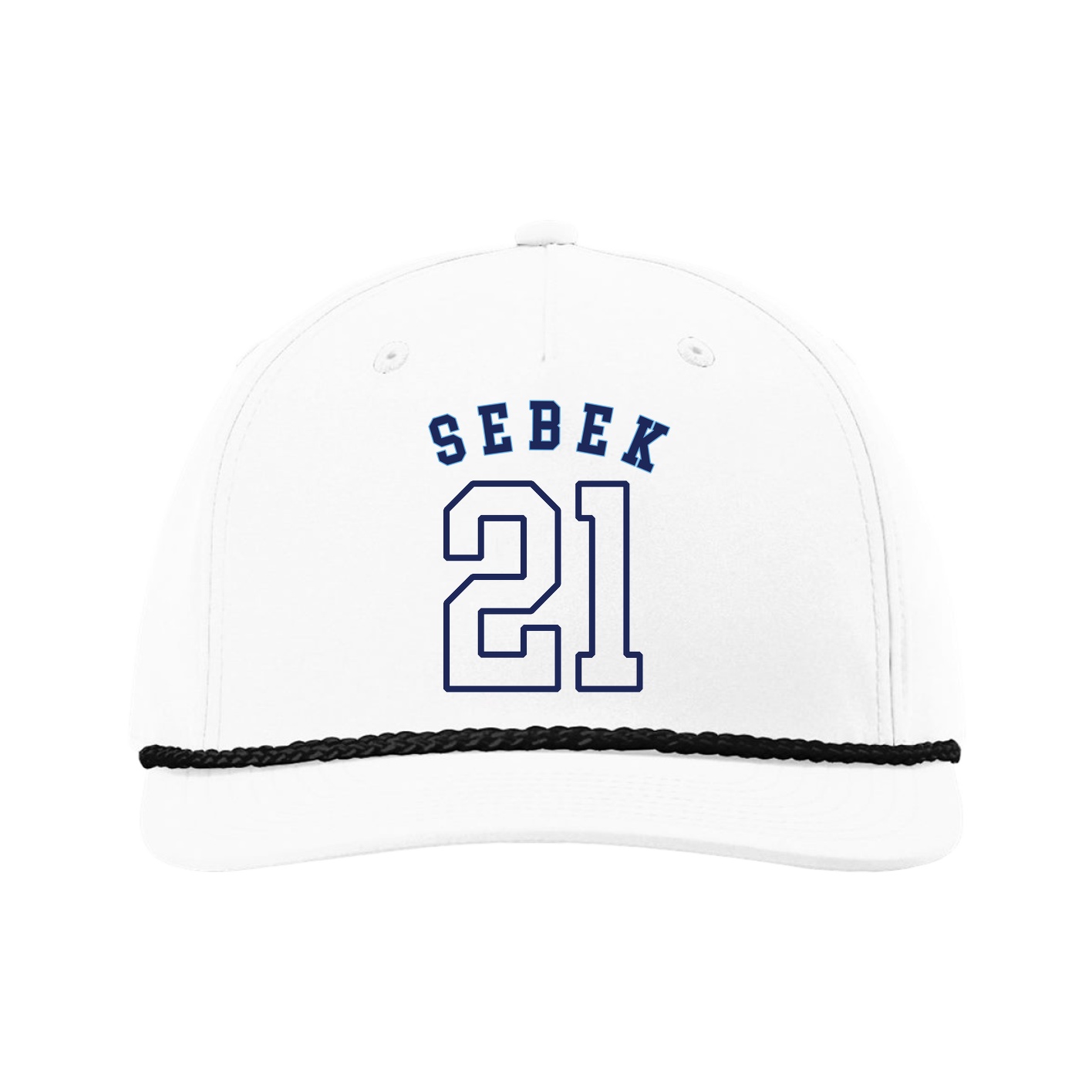 Five-Panel Classic Rope Cap — Shirsey Arch in White