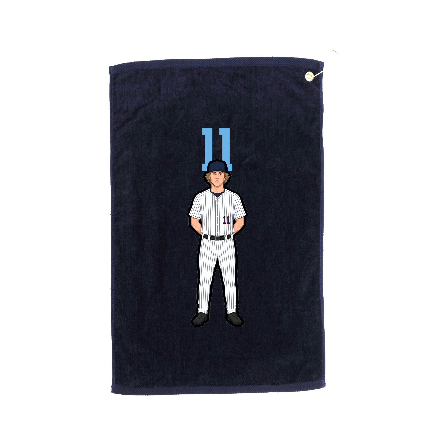 Golf Towel — Number Top in Navy