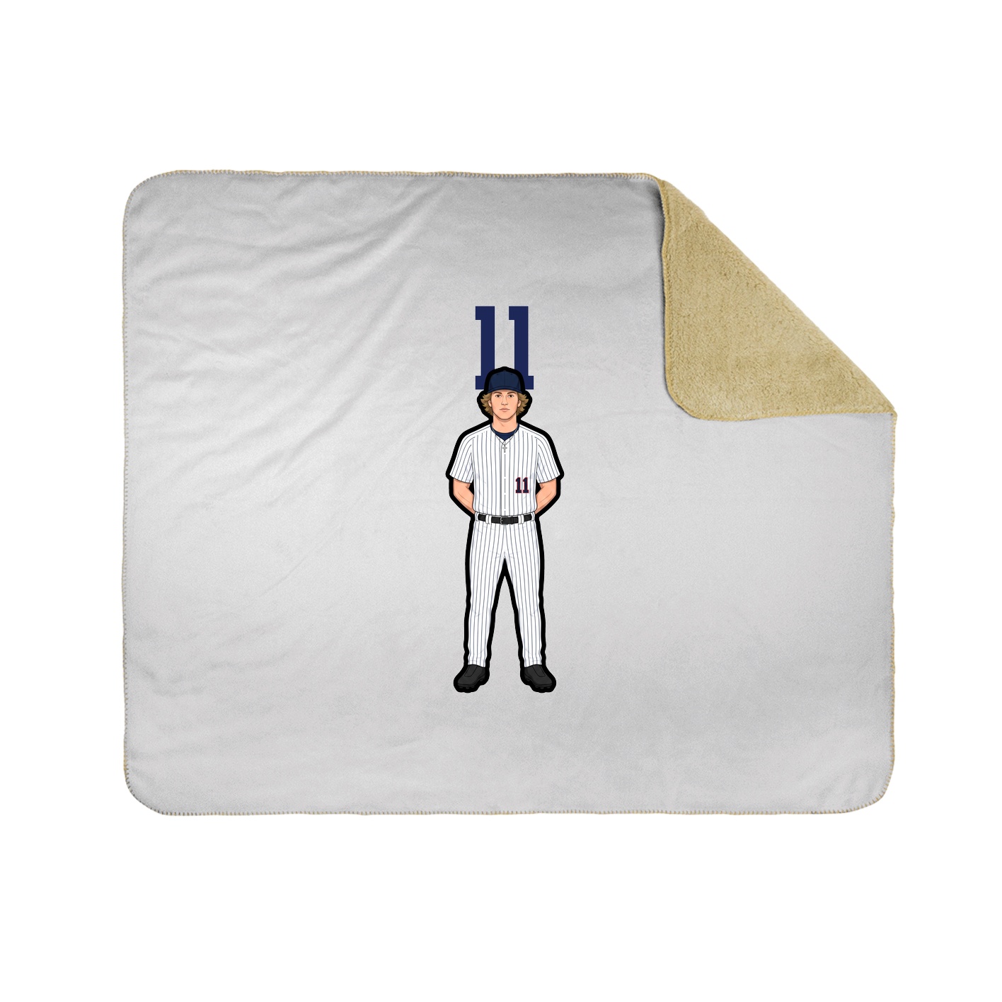 Throw Blanket — Number Top in White