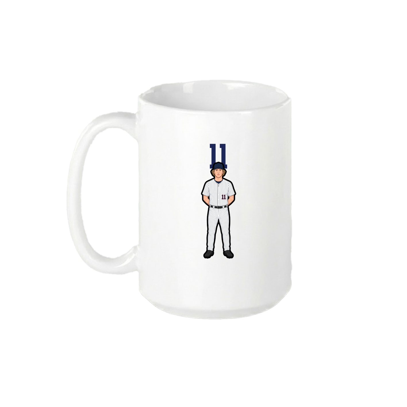 15oz Coffee Mug — Number Top in White