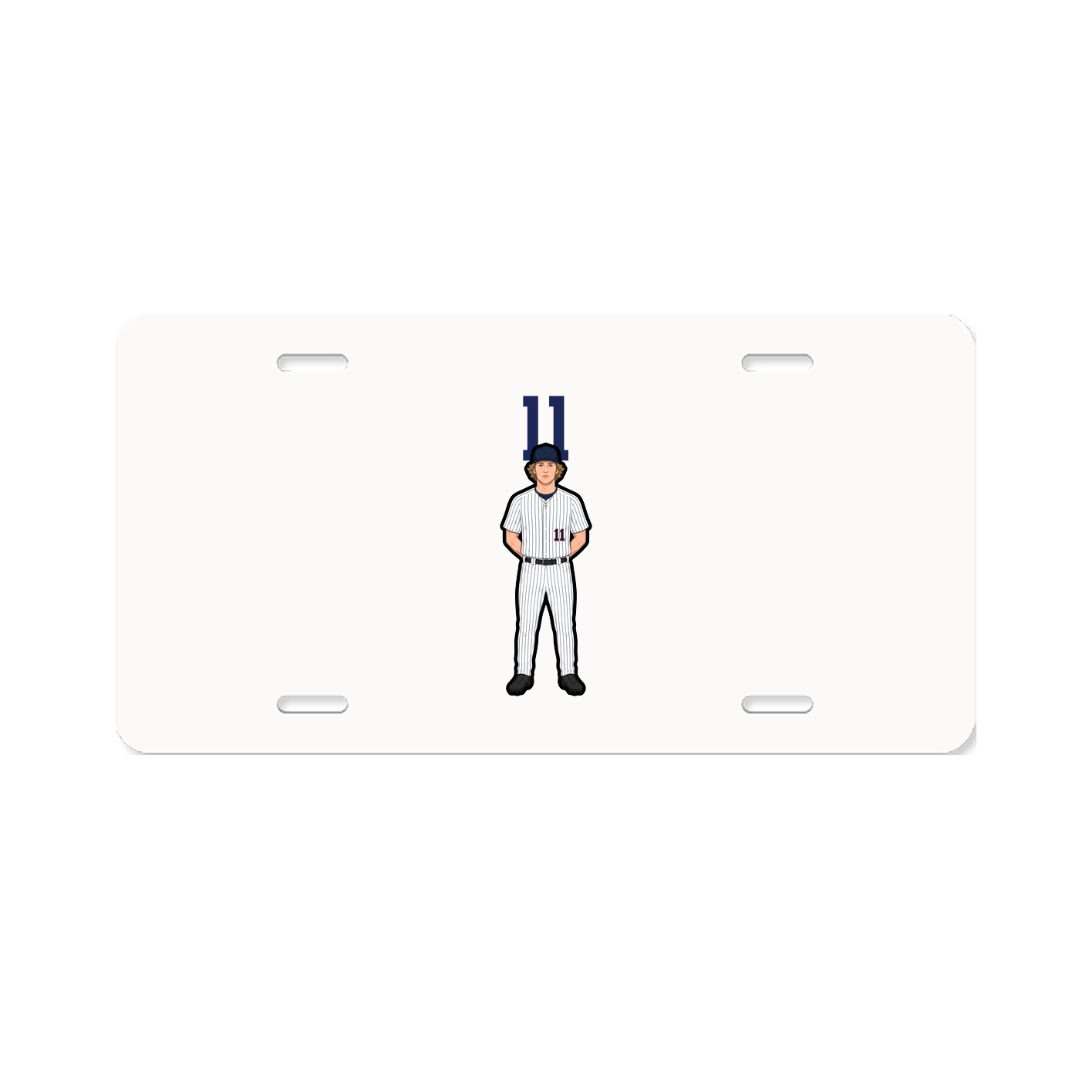 License Plate — Number Top in Classic