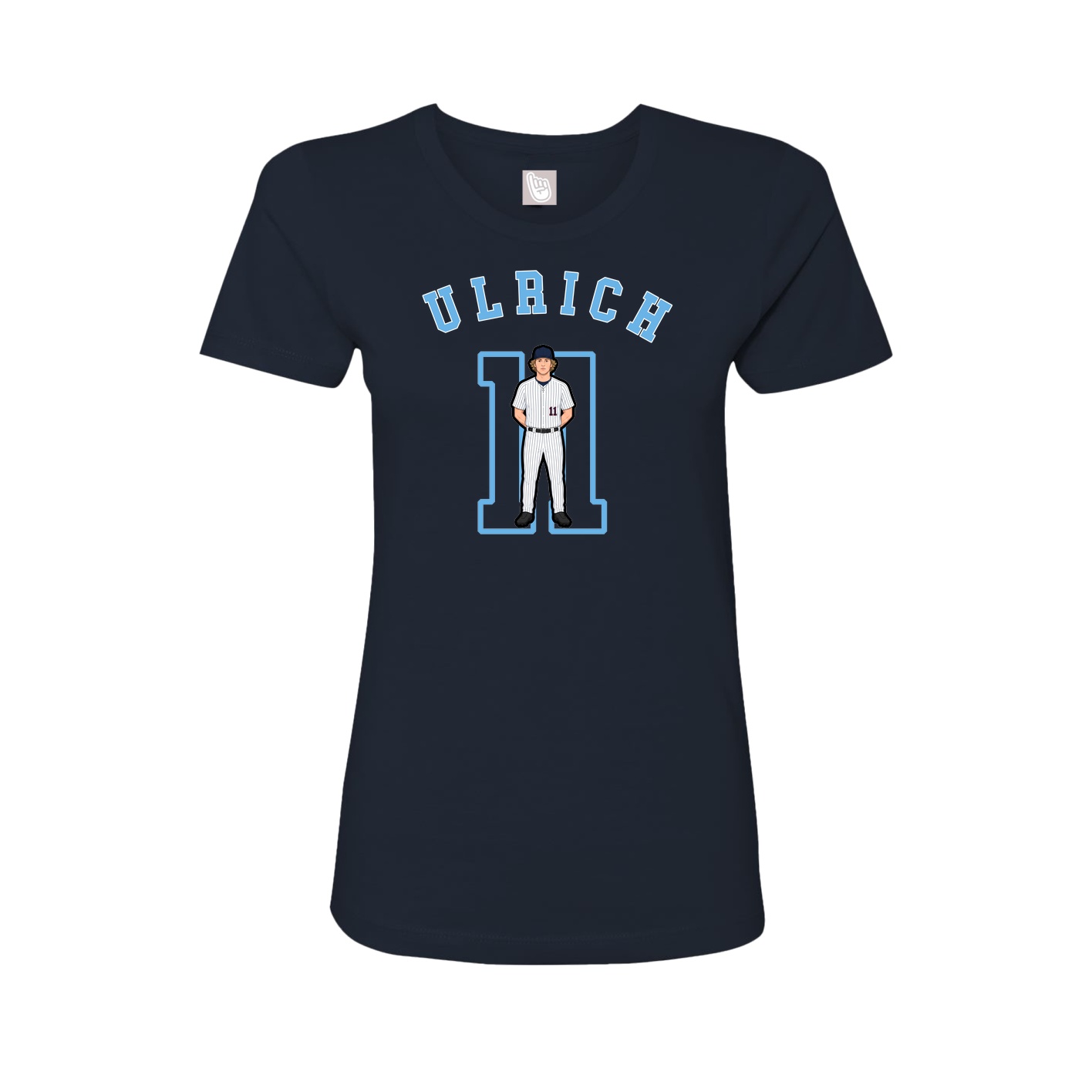 Fitted Women's Tee — Shirsey Arch in Navy