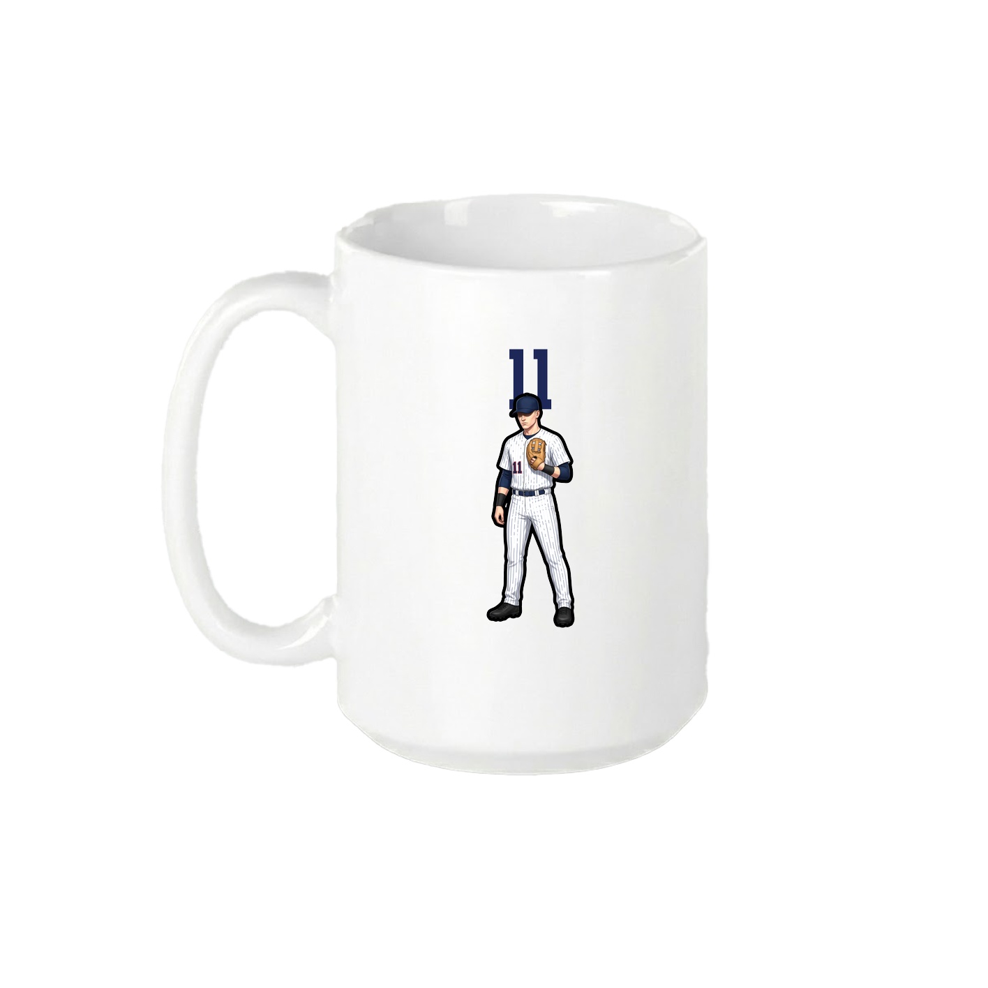 15oz Coffee Mug — Number Top in White