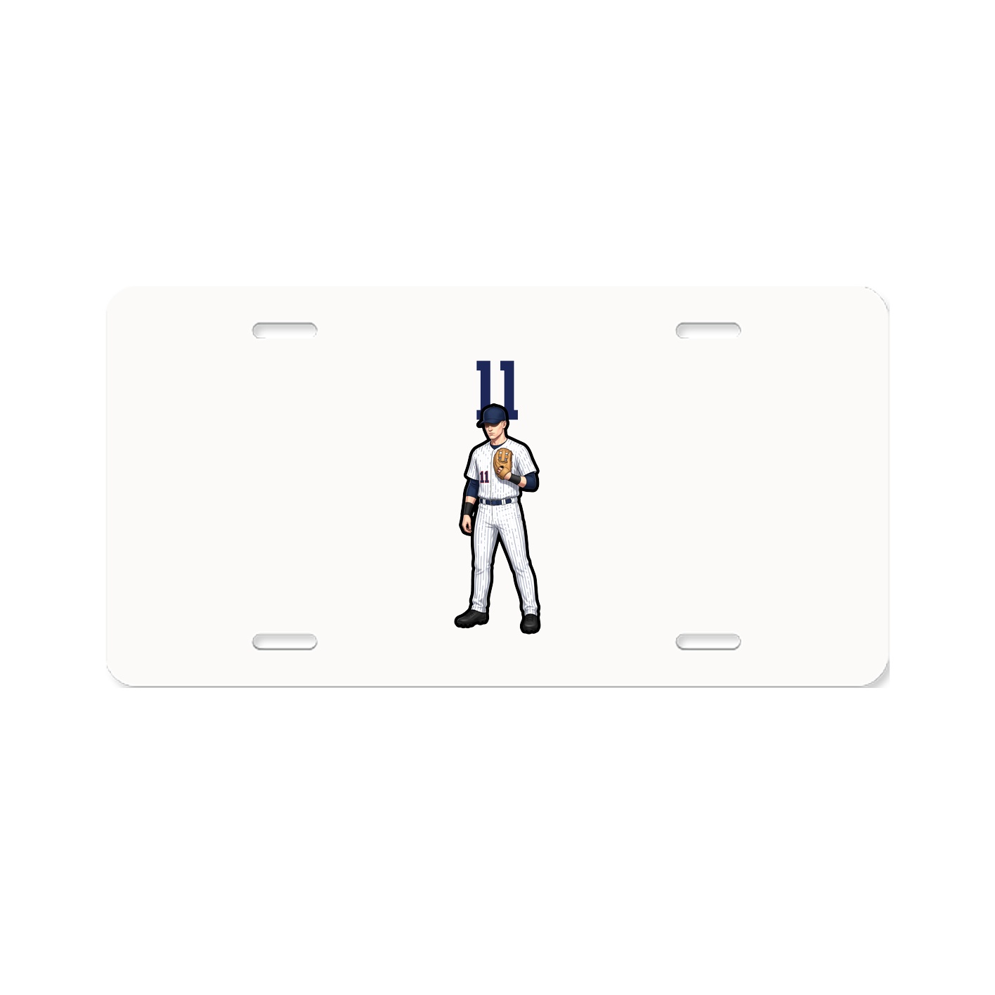 License Plate — Number Top in Classic