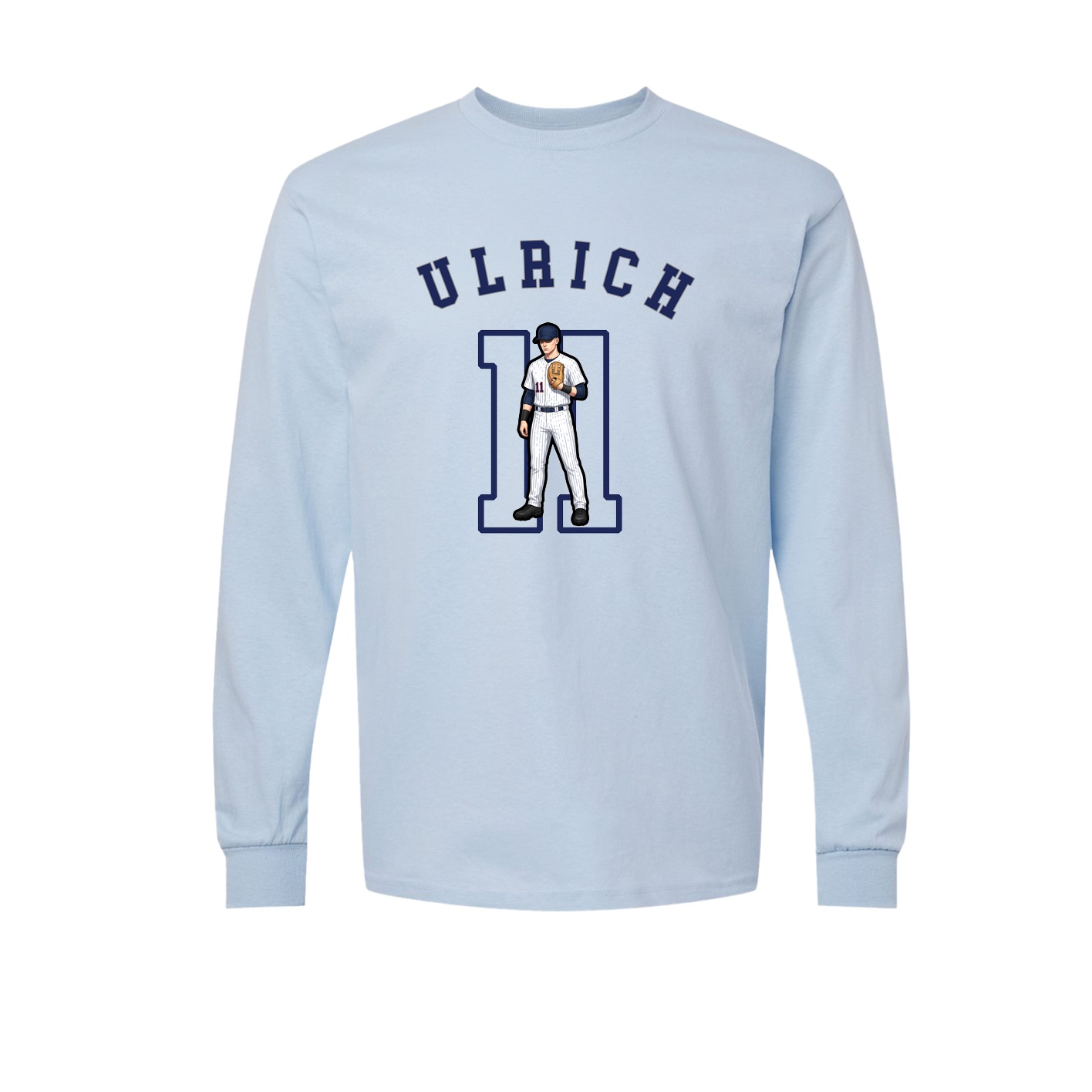 Long Sleeve Tee — Shirsey Arch in Light Blue