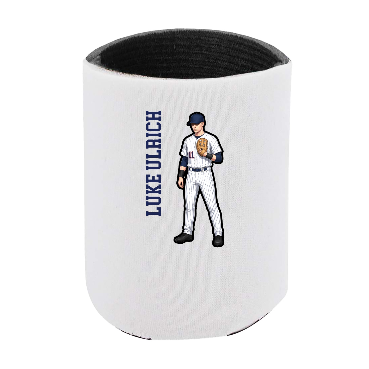 Can Holder — Name Vertical in White