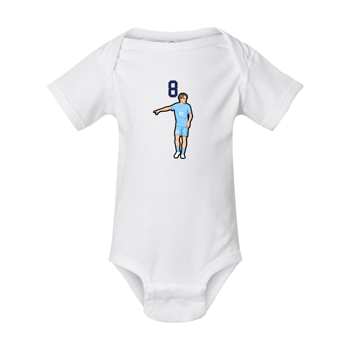 Baby Onesie — Number Top in White