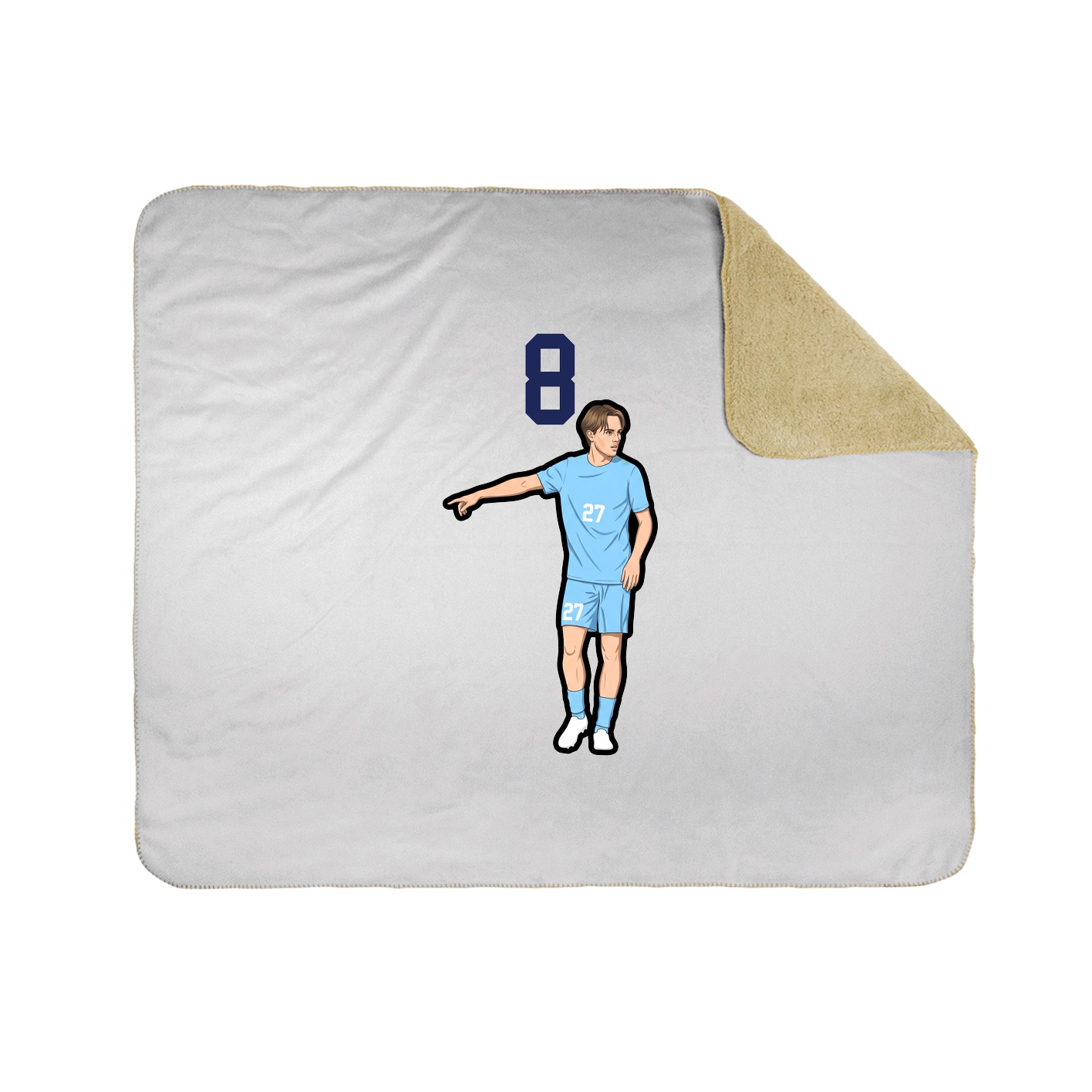 Throw Blanket — Number Top in White
