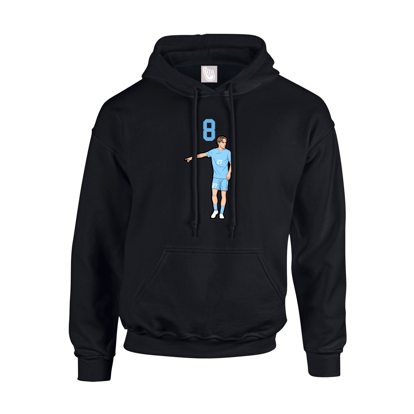 Hoodie — Number Top in Black