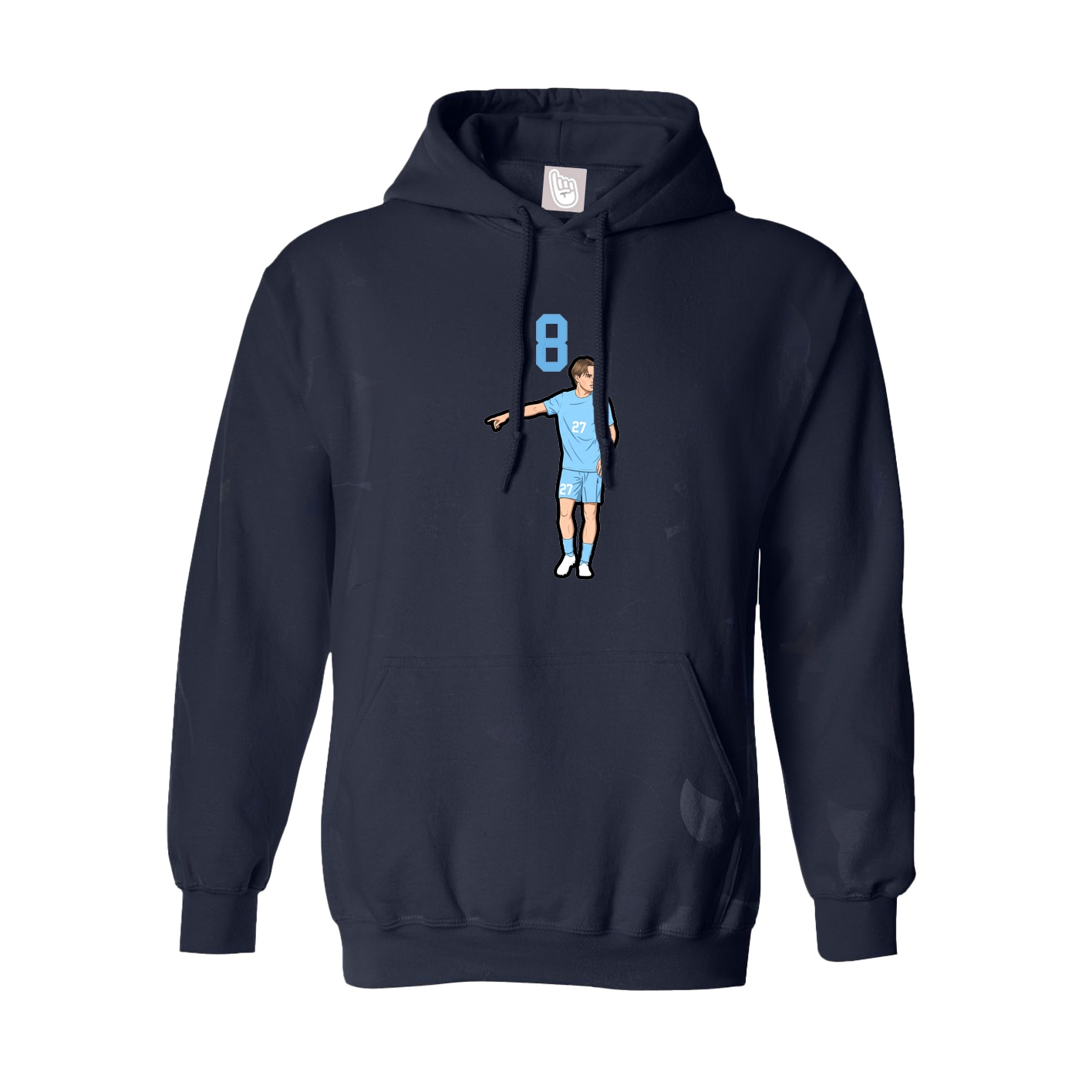Youth Hoodie — Number Top in Navy