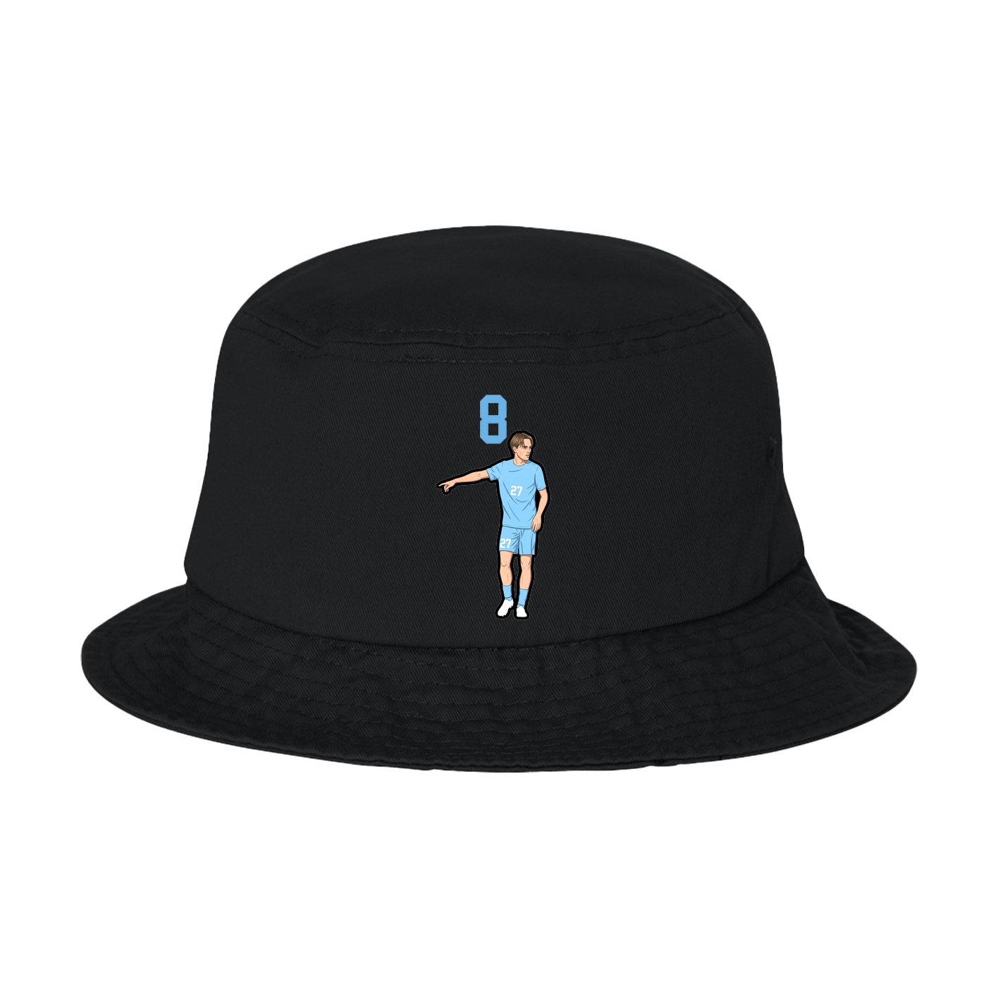 Bucket Cap — Number Top in Black