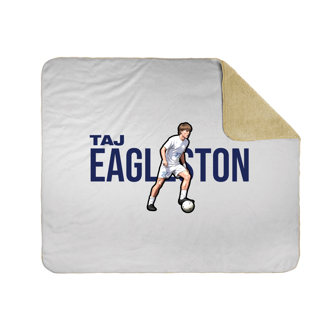 Throw Blanket — Player Name in White