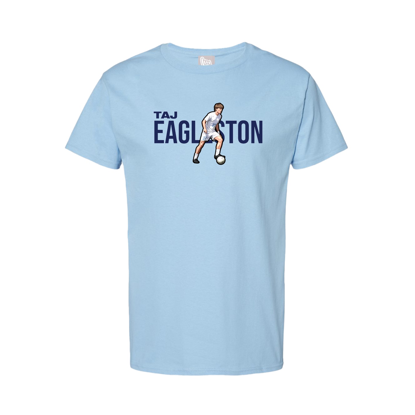 Youth Tee — Player Name in Light Blue